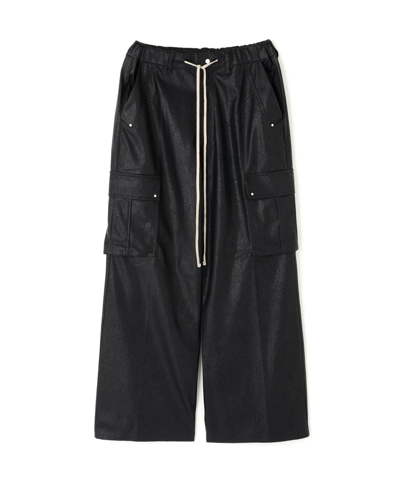 エルエイチピー（LHP）/DankeSchon／ダンケシェーン／PULEATHER WKNEE PAINTER PANTS DankeSchon/ダンケシェーン/PU LEAHER BAGGY CARGO PANTS | L.H.P