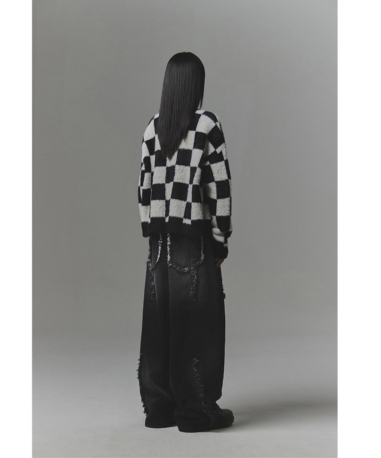 NOT4NERD/ノットフォーナード/MULTI CUT OFF CURVED DENIM PANTS