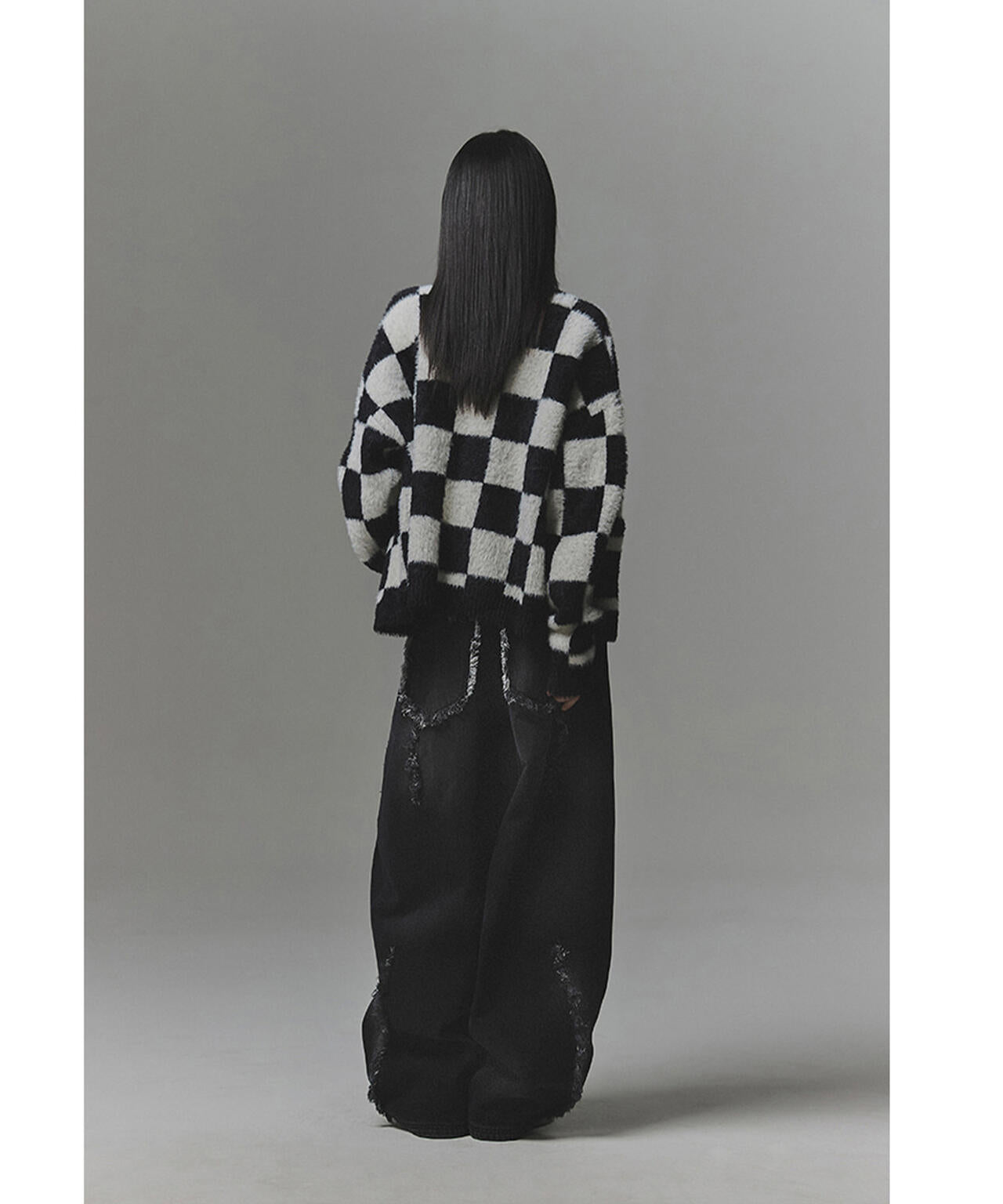 NOT4NERD/ノットフォーナード/MULTI CUT OFF CURVED DENIM PANTS