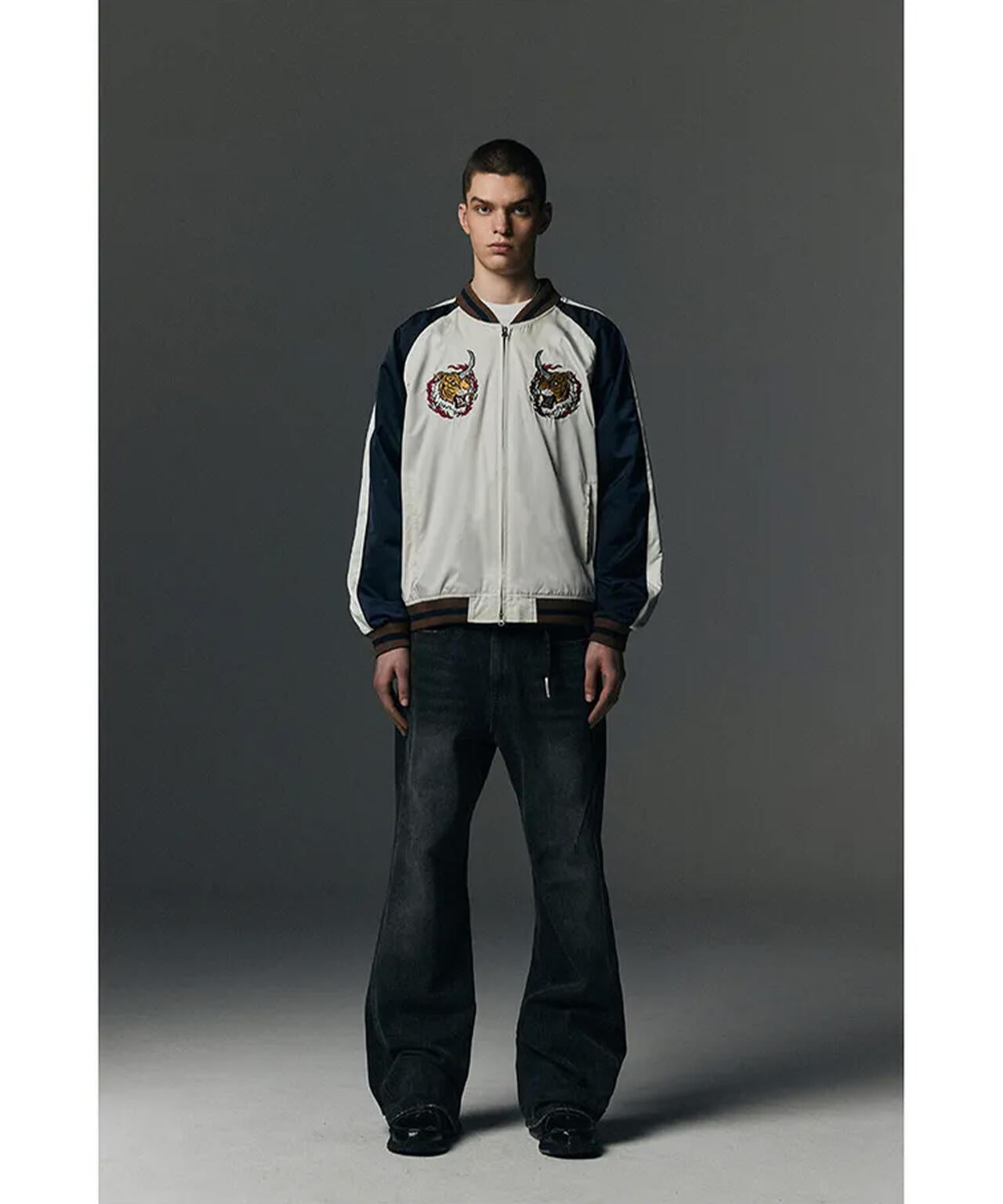 NOT4NERD/ノットフォーナード/HORNED TIGER SATIN SOUVENIR JACKET