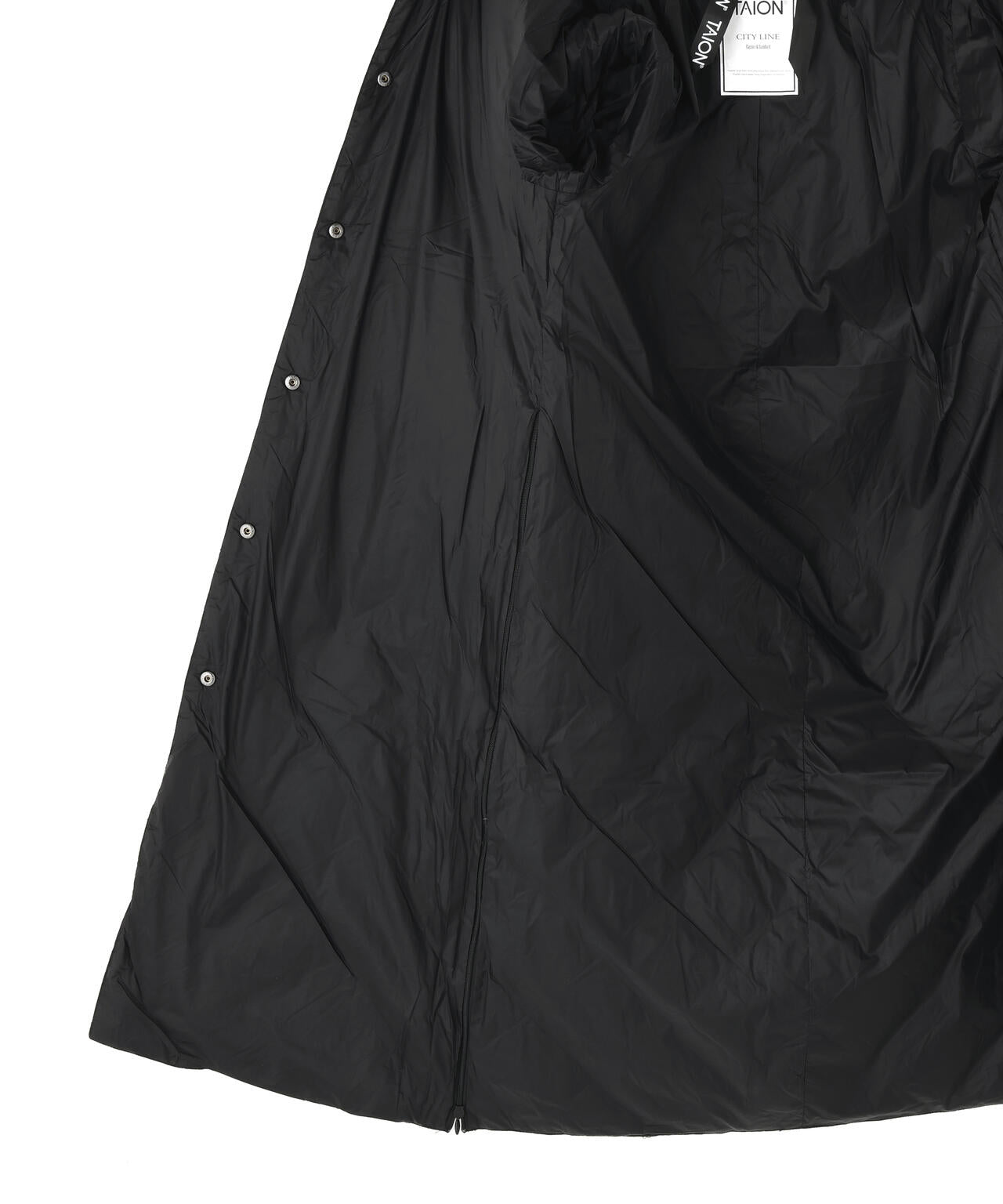 TAION/タイオン/SINGLE CITY CREW NECK LONG DOWN JACKET【WOMEN