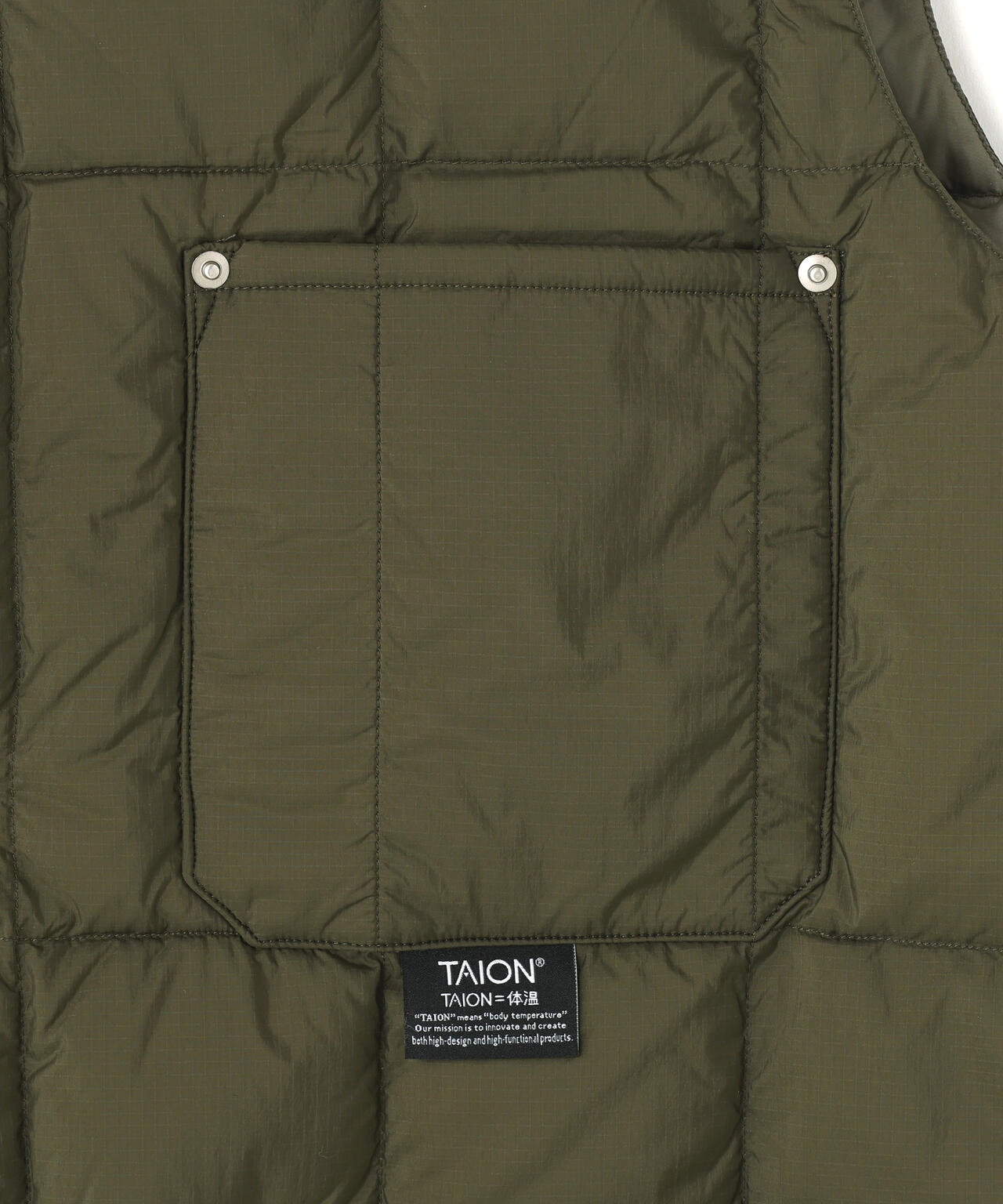 TAION/タイオン/WORK V NECK BUTTON DOWN VEST【UNISEX】