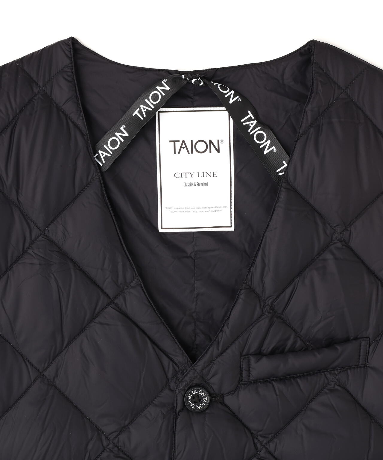 TAION/タイオン/CITY SINGLE BUTTON DOWN GILET【MEN】