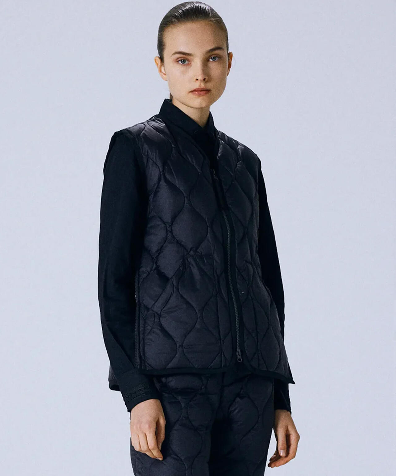 TAION/タイオン MILTARY V NECK WZIP DOWN ベスト TAION/タイオン/MILITARY V NECK W-ZIP DOWN VEST【WOMEN】 | L.H.P