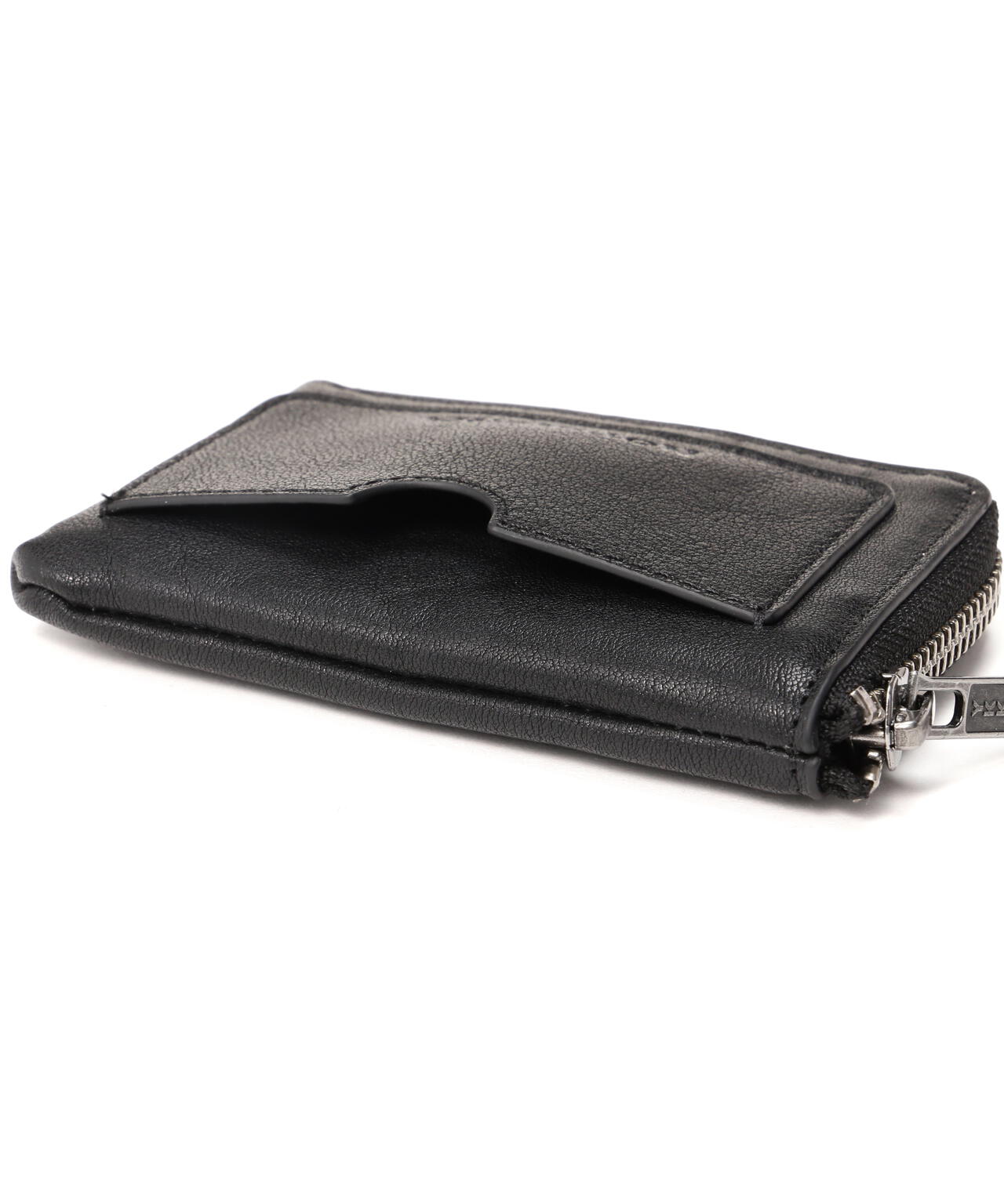 NOT4NERD/ノットフォーナード/PATCHED LEATHER SIDE ZIPPER CARD WALLET