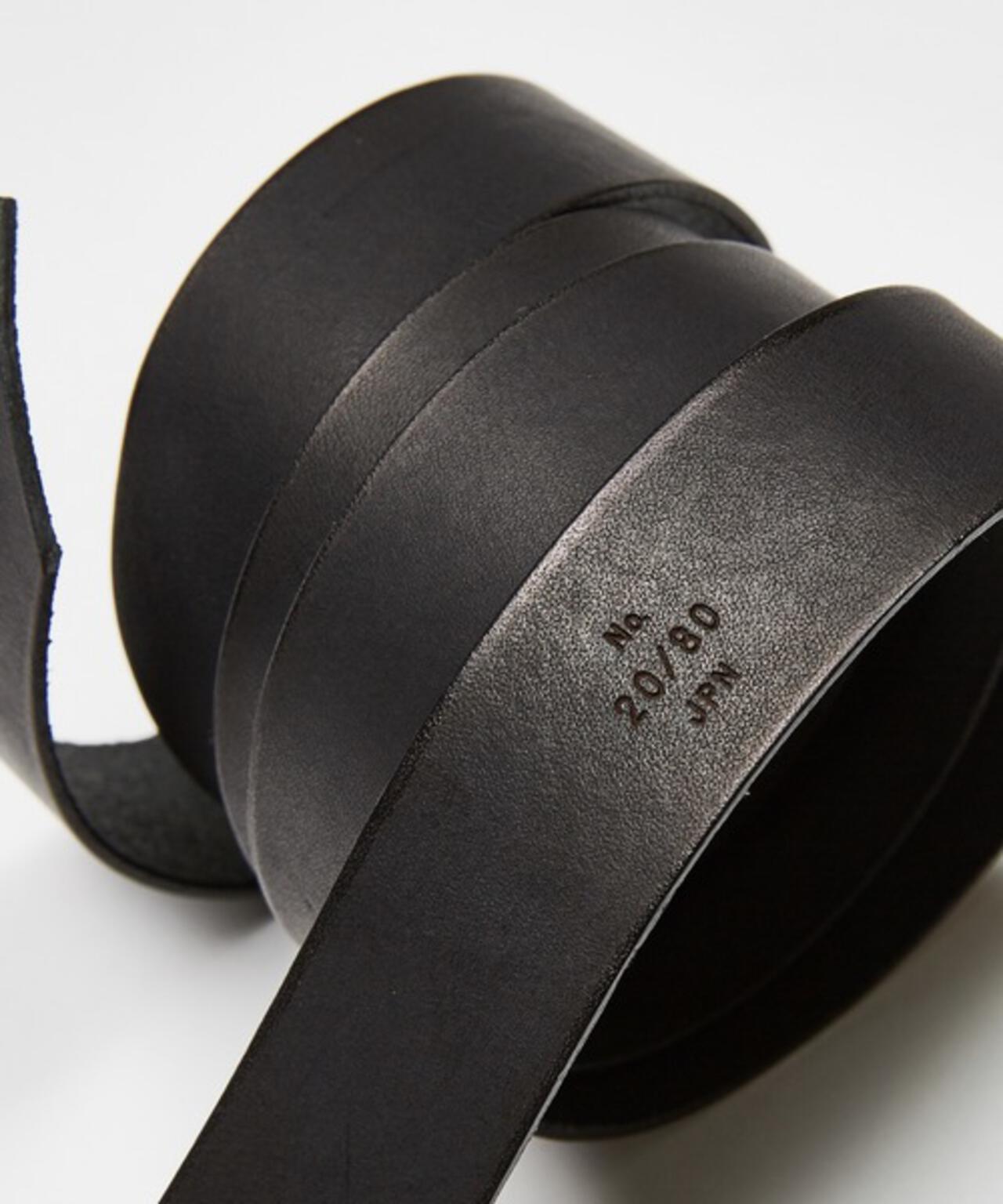 【20/80】トゥエンティーエイティー/COW LEATHER TAPE BELT WITH BRASS BUCKLE