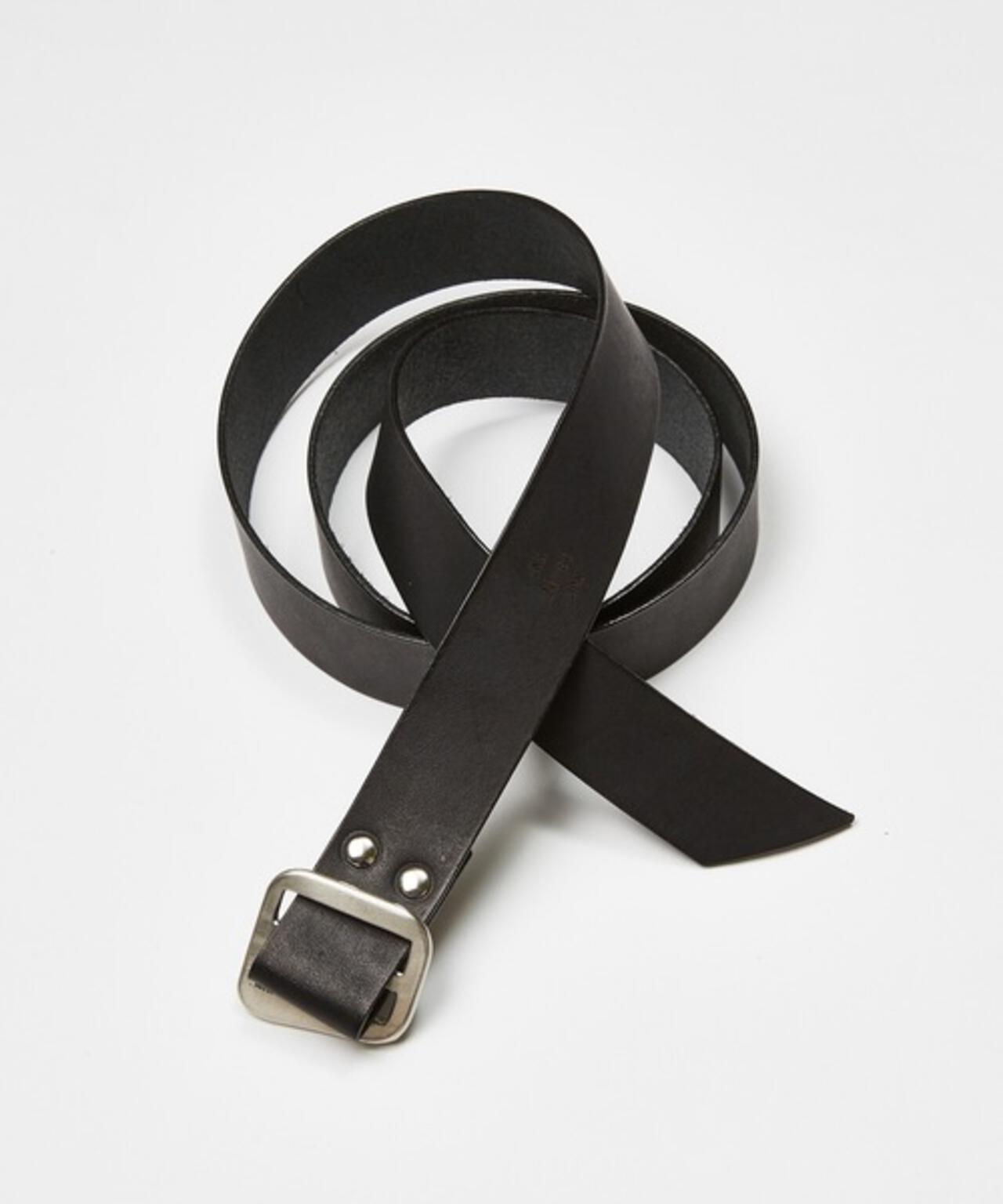 【20/80】トゥエンティーエイティー/COW LEATHER TAPE BELT WITH BRASS BUCKLE