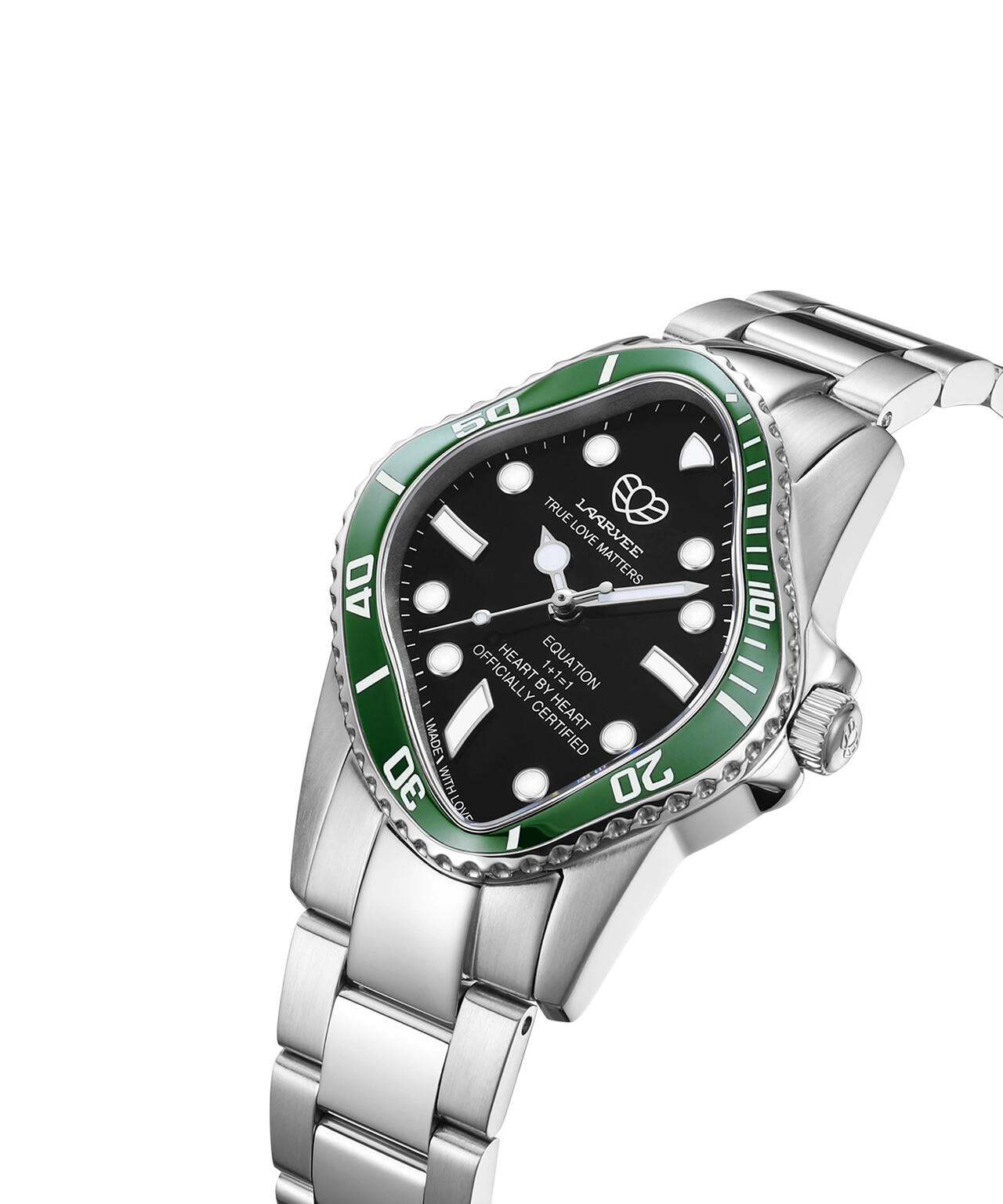 LAARVEE 自動巻き時計　黒/グリーン LAARVEE 自動巻き時計 黒/グリーン LAARVEE 自動巻き時計 黒