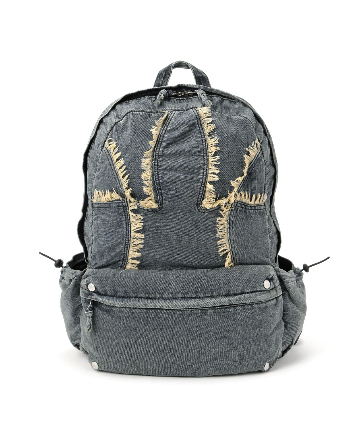 ☆n.k.d☆　楕円底リュック（L） NOT4NERD/ノットフォーナード/CUT OFF STUD DENIM BACKPACK | L.H.P