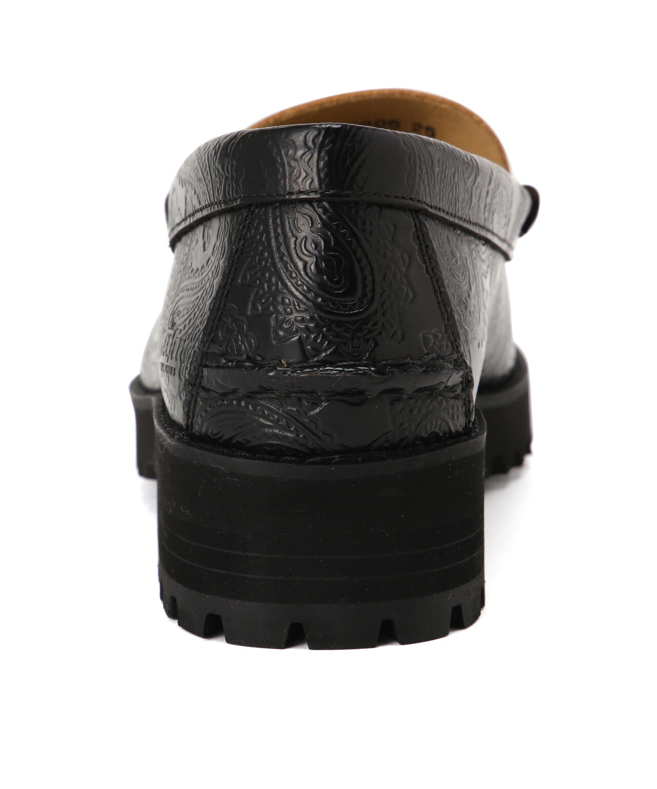 The Kenford Fineshoes/WOMENS PAISLEY TANK SOLE LOAFERS BLACK×WHITE