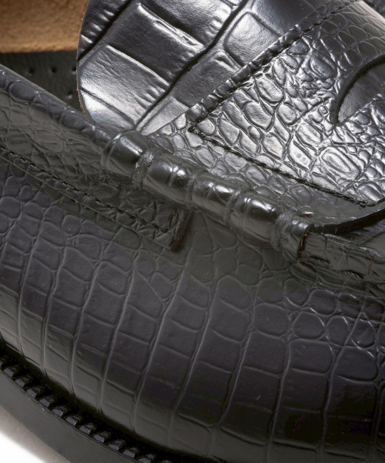 The Kenford Fineshoes/EMBOSSED LOAFERS BLACK CROCODILE COMBI