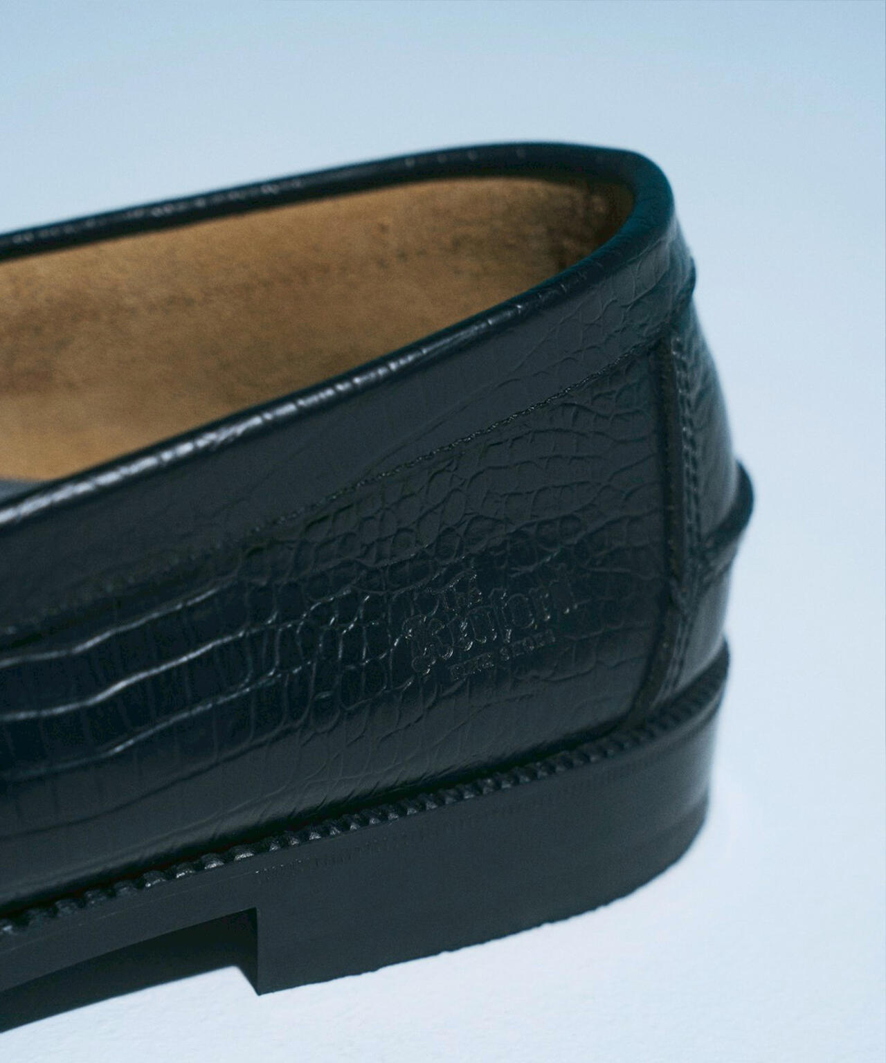 The Kenford Fineshoes/EMBOSSED LOAFERS BLACK CROCODILE COMBI