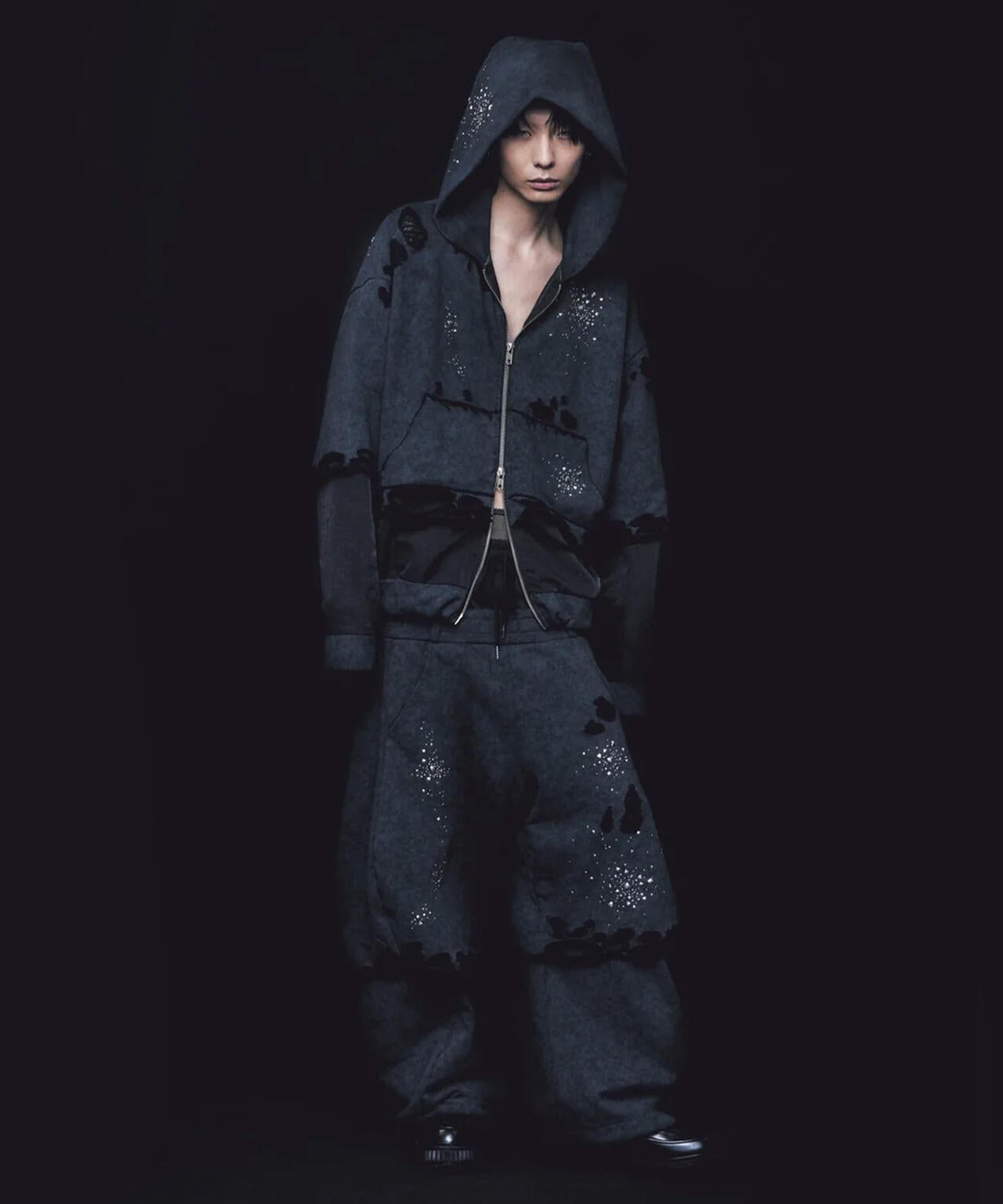 neith./ネイス/Meteor Low-rise Sweat Pants(Black)