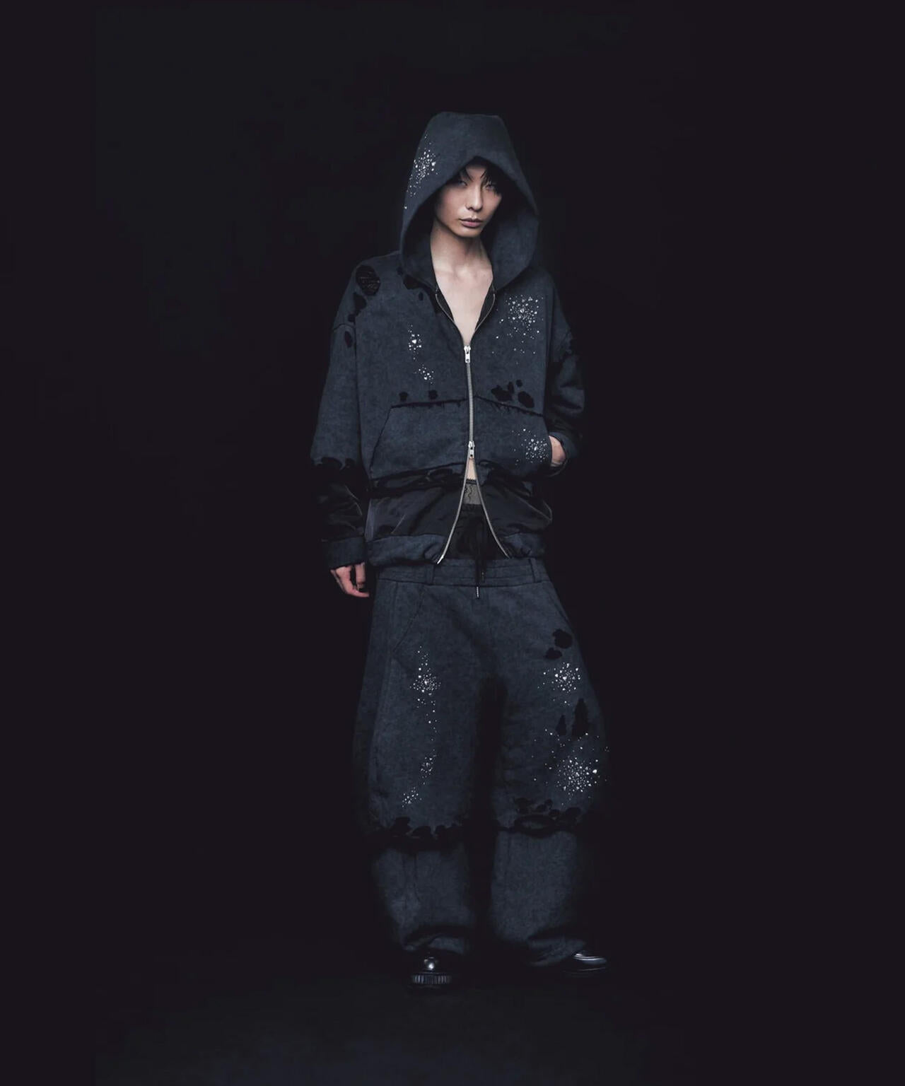 neith./ネイス/Meteor Low-rise Sweat Pants(Black)