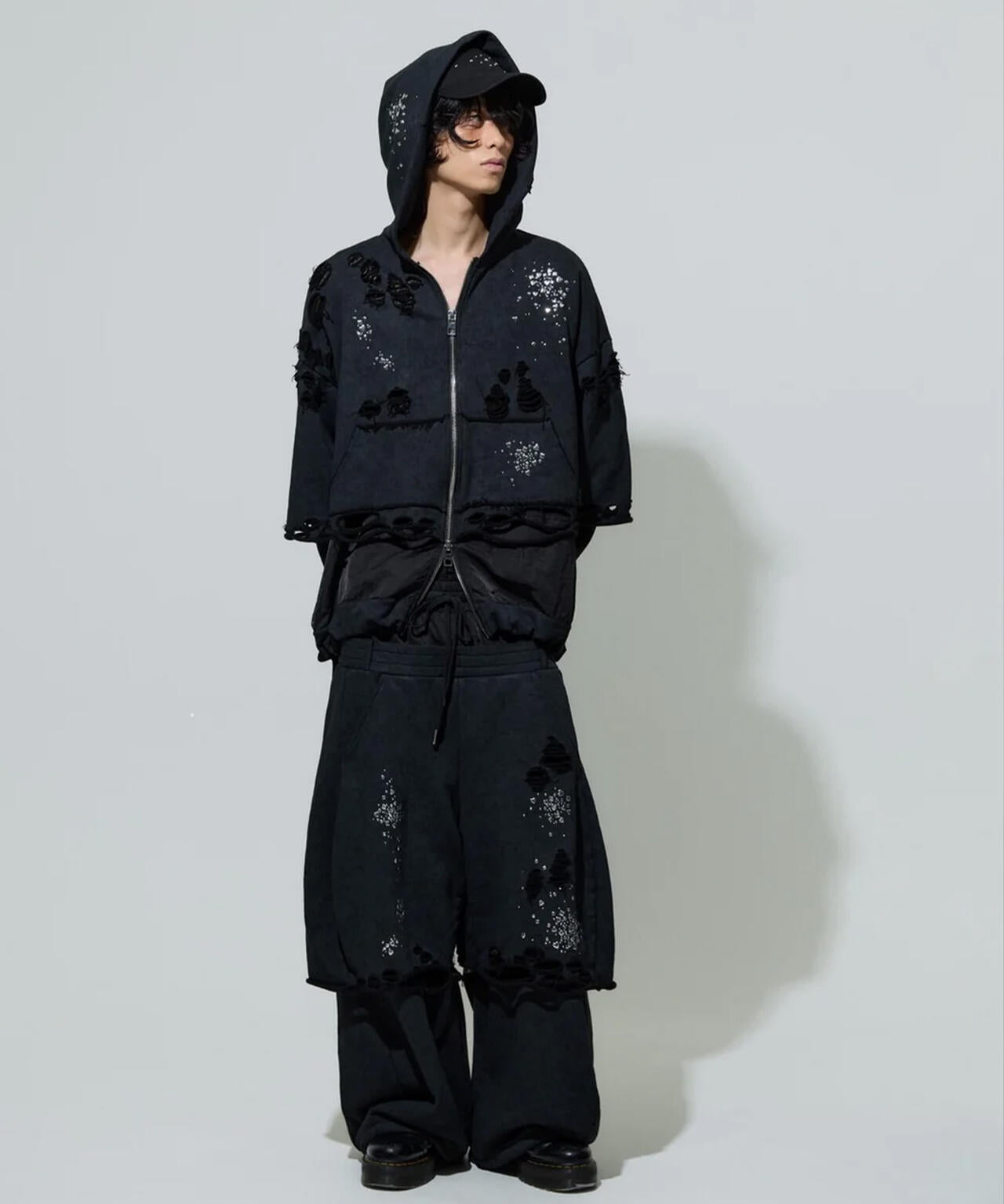neith./ネイス/Meteor Low-rise Sweat Pants(Black)