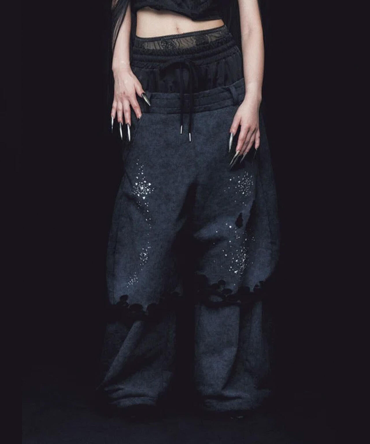 neith./ネイス/Meteor Low-rise Sweat Pants(Black)