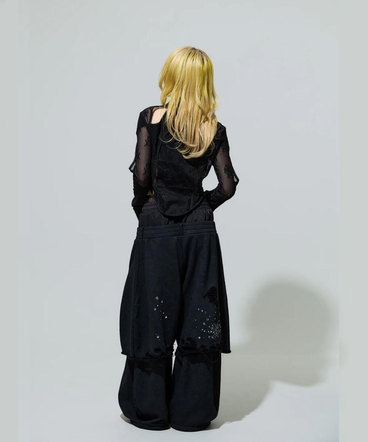 neith./ネイス/Meteor Low-rise Sweat Pants(Black)