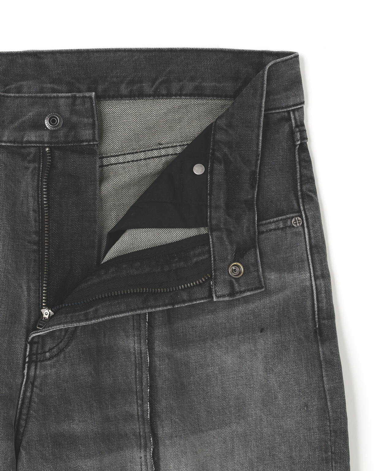 SUPPLIER/サプライヤー/Fire Tribal Leather Patch Baggy Denim