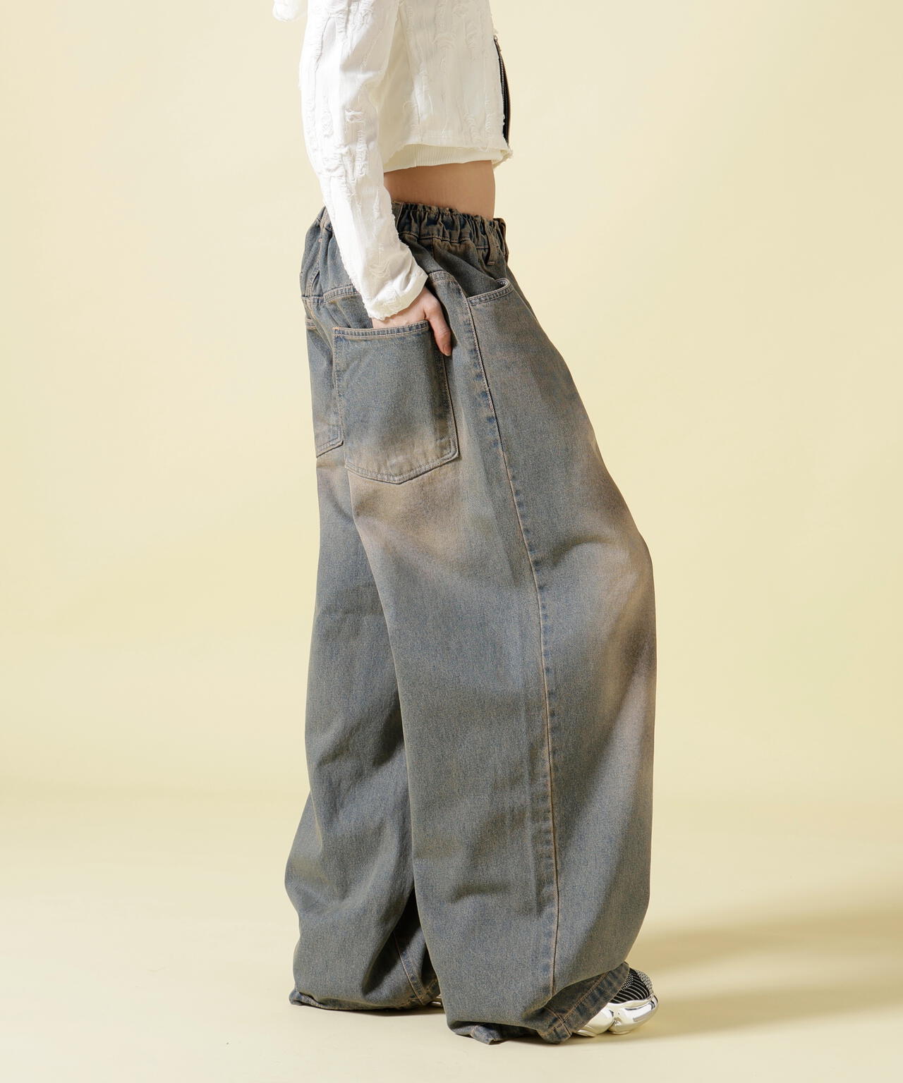 SIS/エスアイエス/Dirty Denim Pants | L.H.P（エルエイチピー