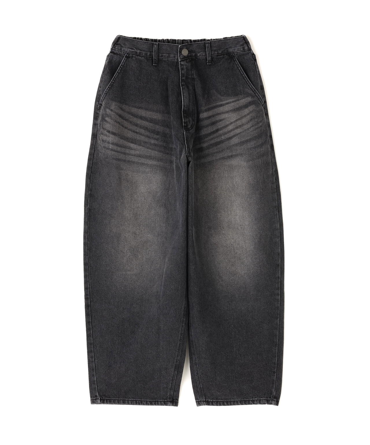 SIS/エスアイエス/Washed Denim Wide Pants Black