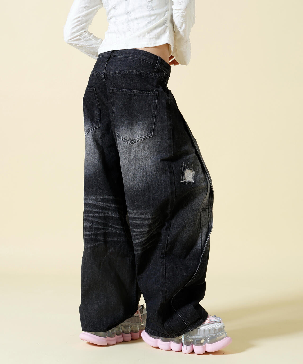 【NEW】エルエイチピー（LHP）/SIS／エスアイエス／Damaged Denim Pants SIS/エスアイエス/Damaged Denim Pants | L.H.P（エルエイチピー