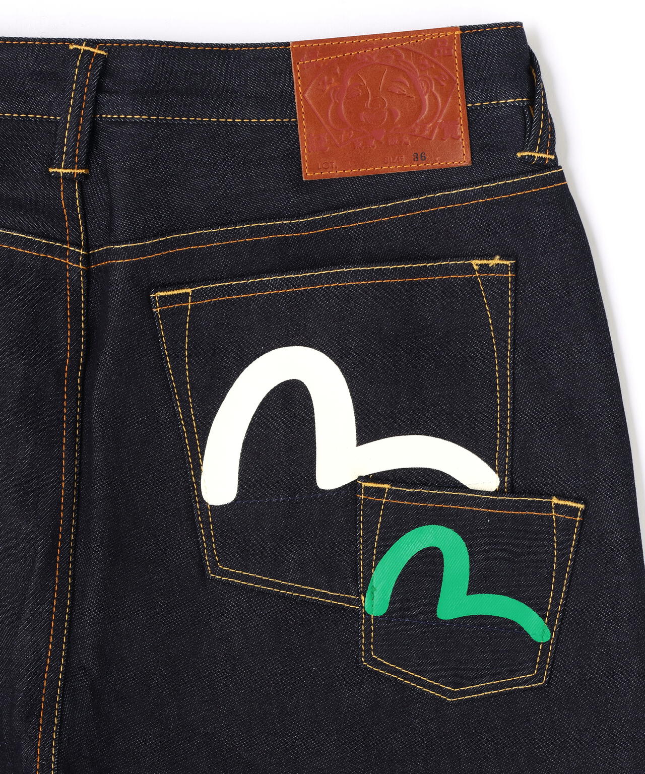 EVISU/エヴィス/Seagull Print and Multi-Pocket Fashion Fit Denim Shorts