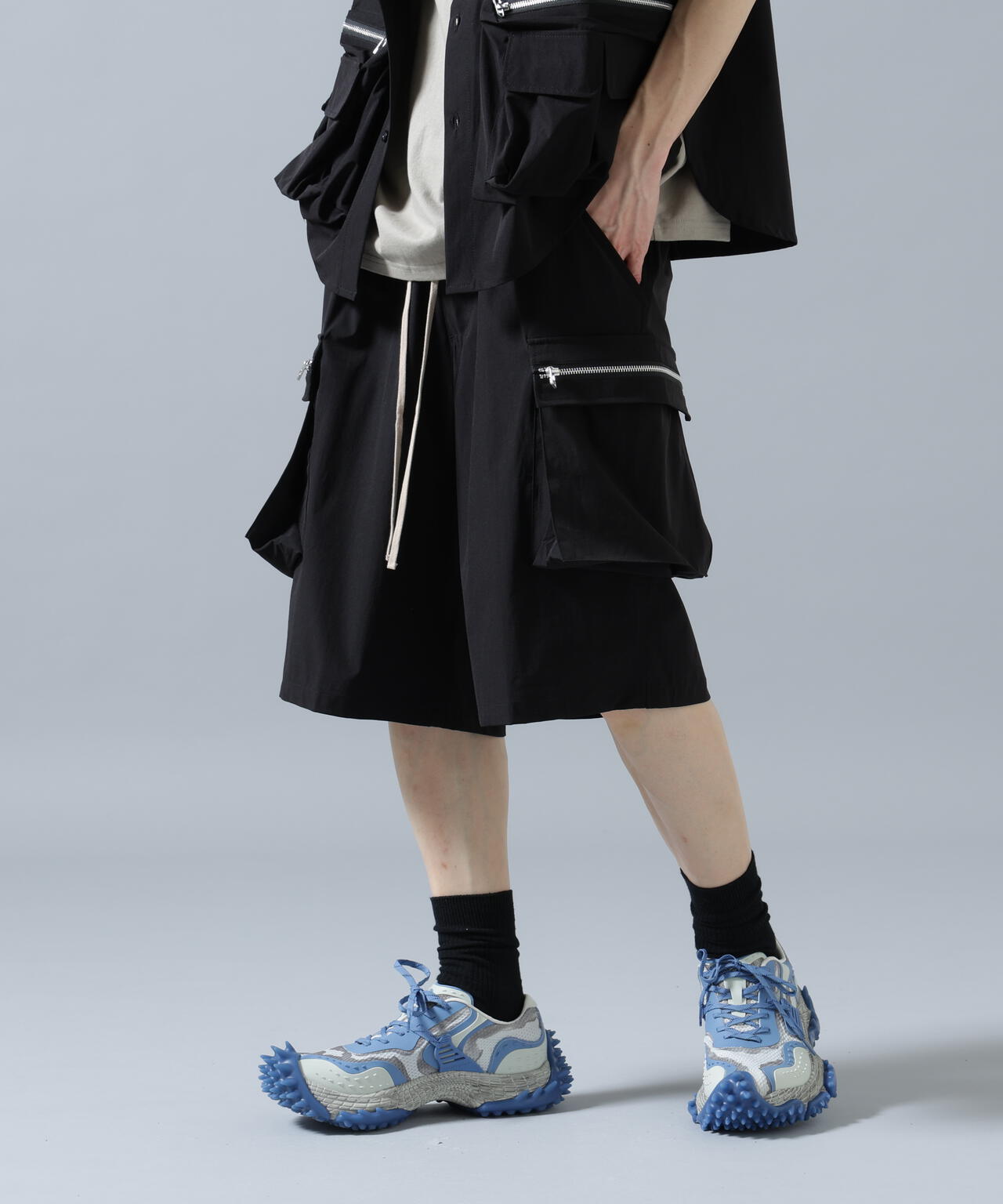 WEB&DEPOT限定】DankeSchon/ダンケシェーン/PTWILL ZIP CARGO SHORTS