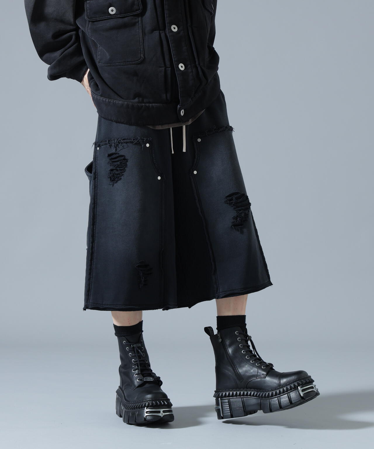 ゆかりん❤ 2セットです！ DankeSchon/ダンケシェーン/11oz RABBER COATED FLARE CARGO PANTS