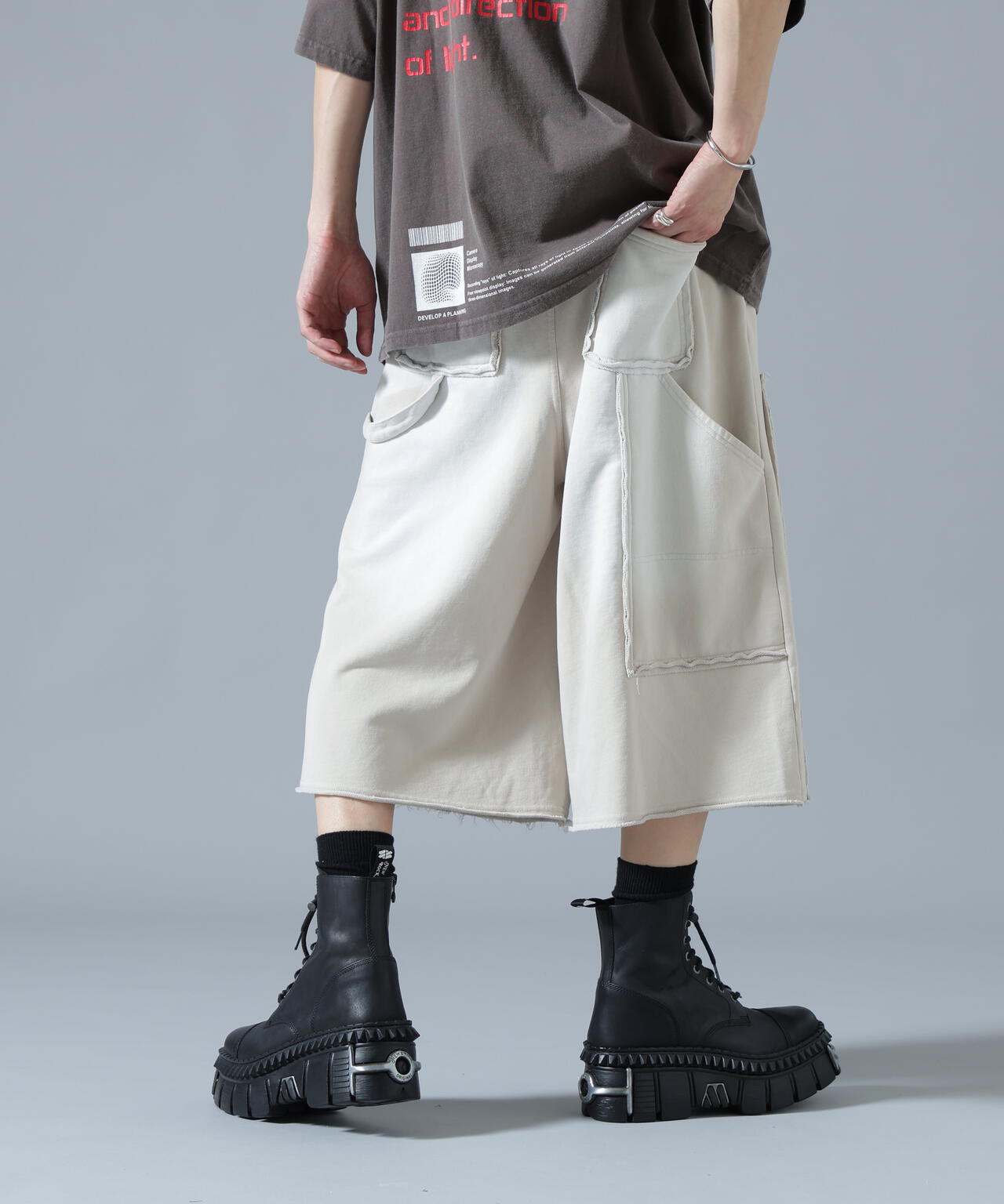 DankeSchon/ダンケシェーン/SULFUR SWEAT W-KNEE SHORTS | L.H.P