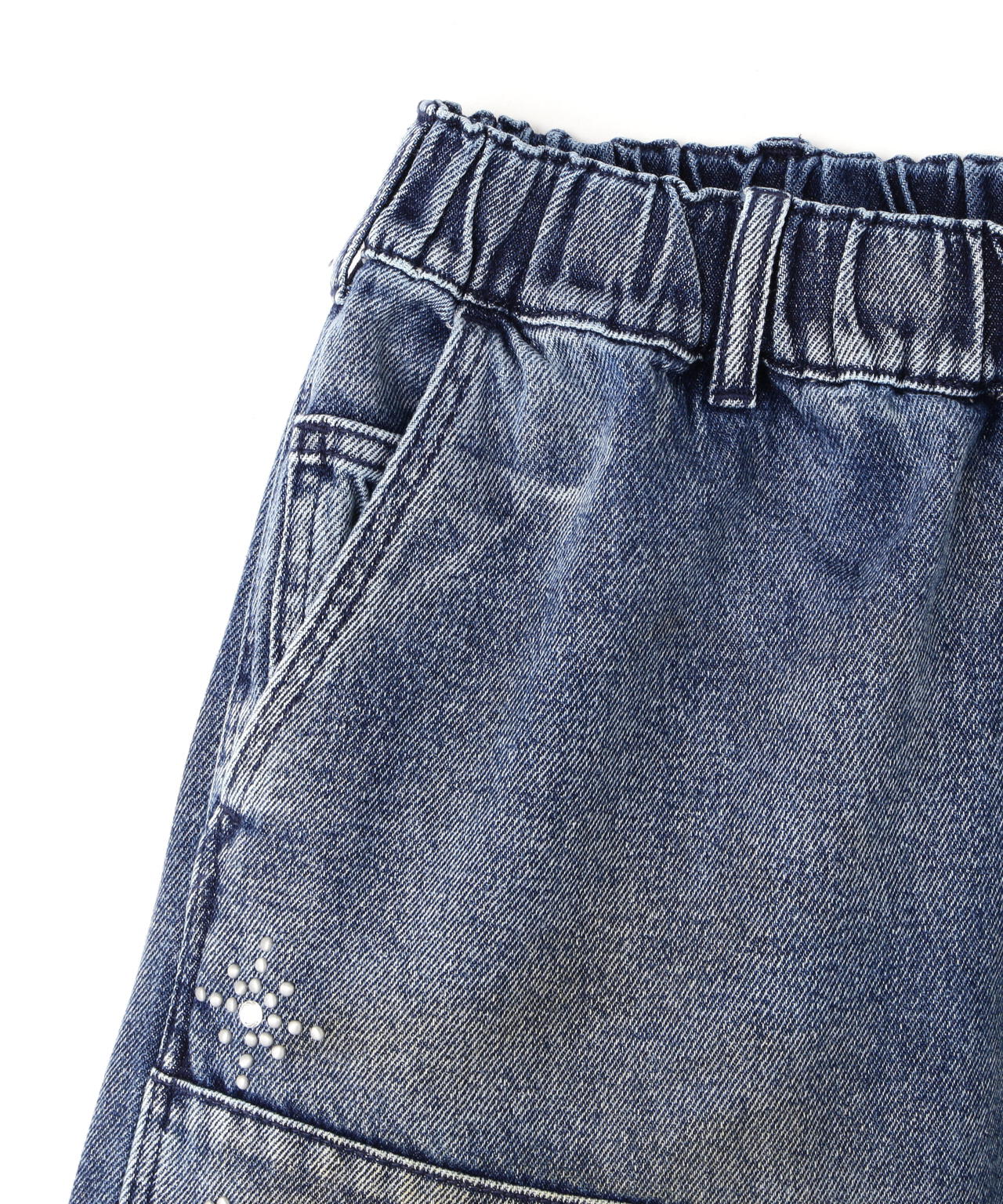 DankeSchon/ダンケシェーン/STUDS W-KNEE SHORTS DENIM | L.H.P
