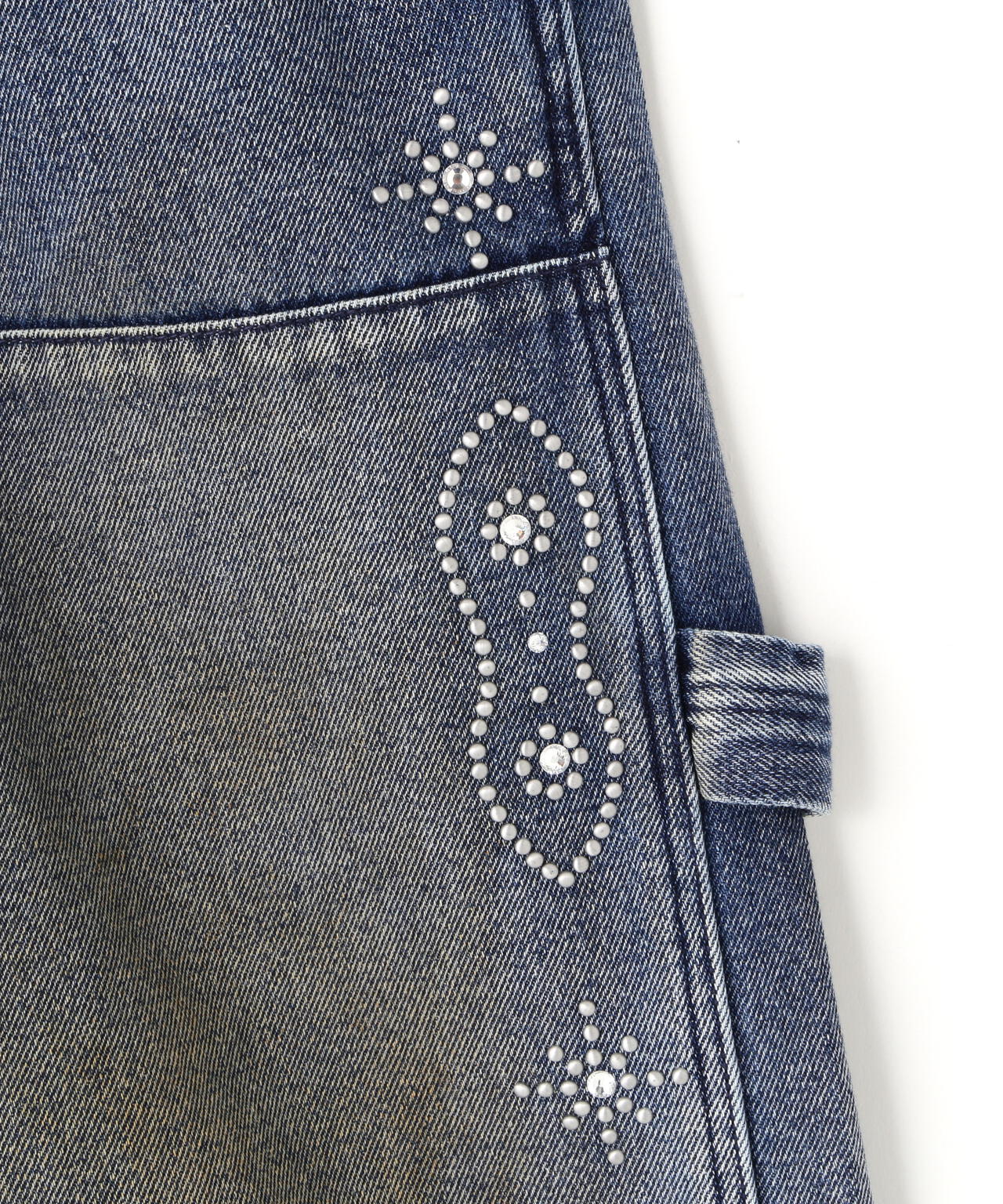 DankeSchon/ダンケシェーン/STUDS W-KNEE SHORTS DENIM | L.H.P