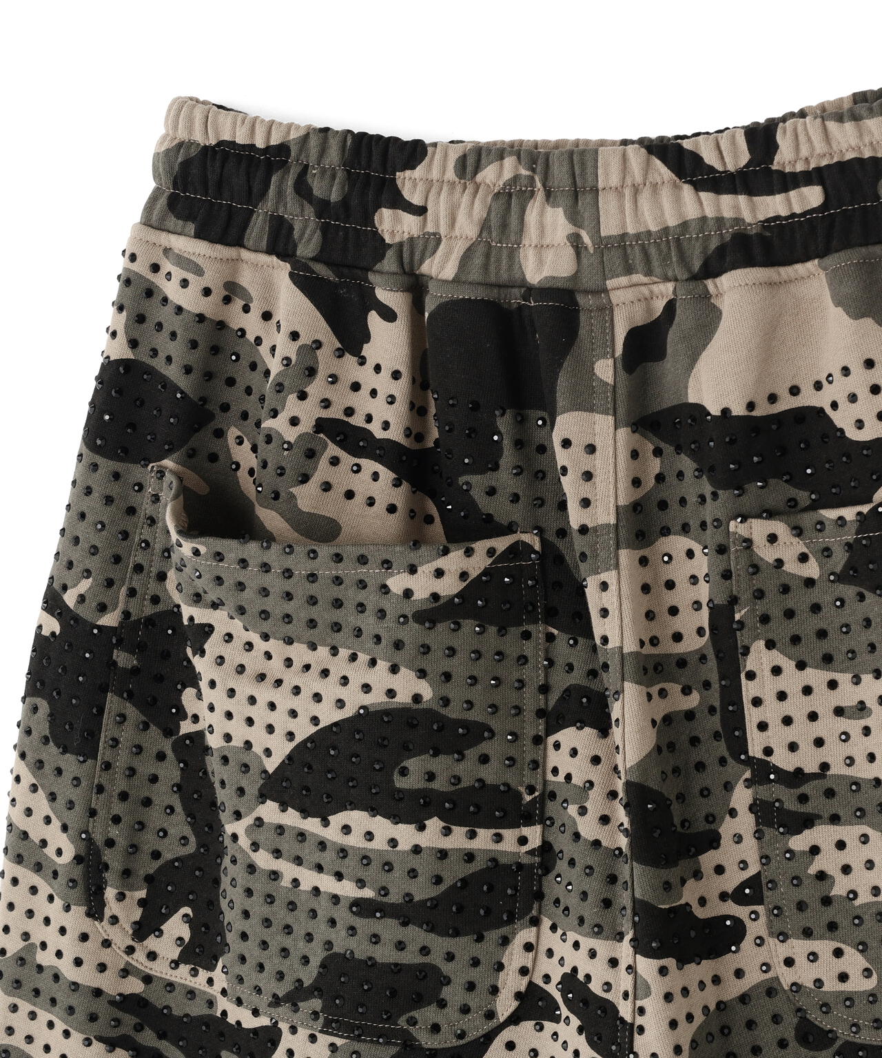26ss ダンケシェーン ラインストーン付きハーフパンツ DankeSchon/ダンケシェーン/CAMO LINESTONE SHORTS | L.H.P