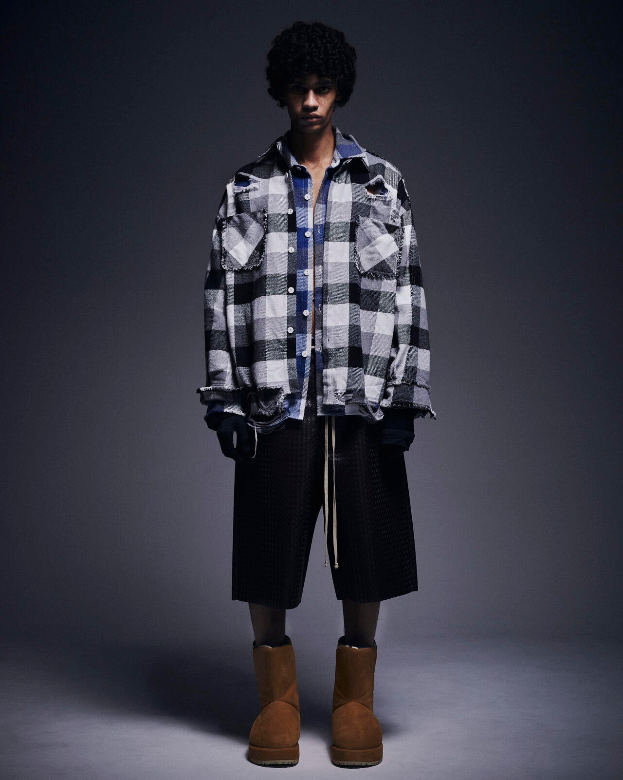 DankeSchon/ダンケシェーン/FLANNEL DAMAGE SHIRTS BLOCK | L.H.P