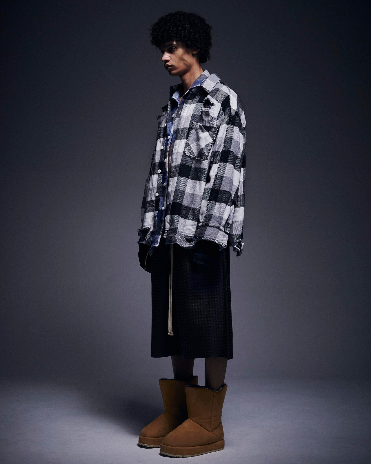 DankeSchon/ダンケシェーン/FLANNEL DAMAGE SHIRTS BLOCK | L.H.P