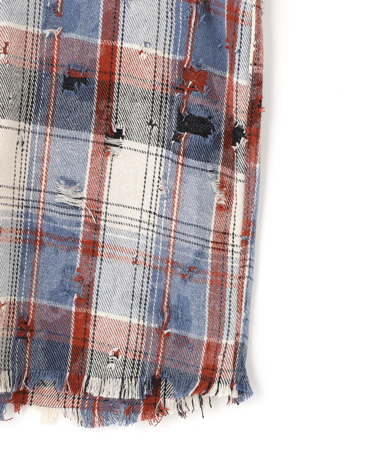 DankeSchon/ダンケシェーン/DAMAGE CAMO CHECK L/S SHIRTS