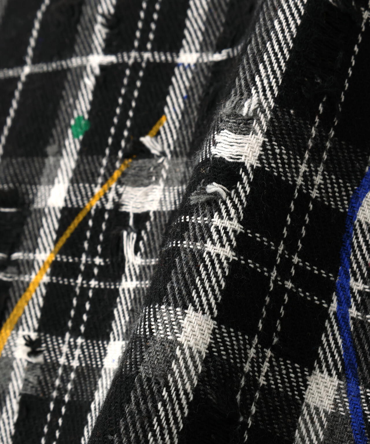 DankeSchon/ダンケシェーン/DAMAGE PAINT CHECK L/S SHIRTS