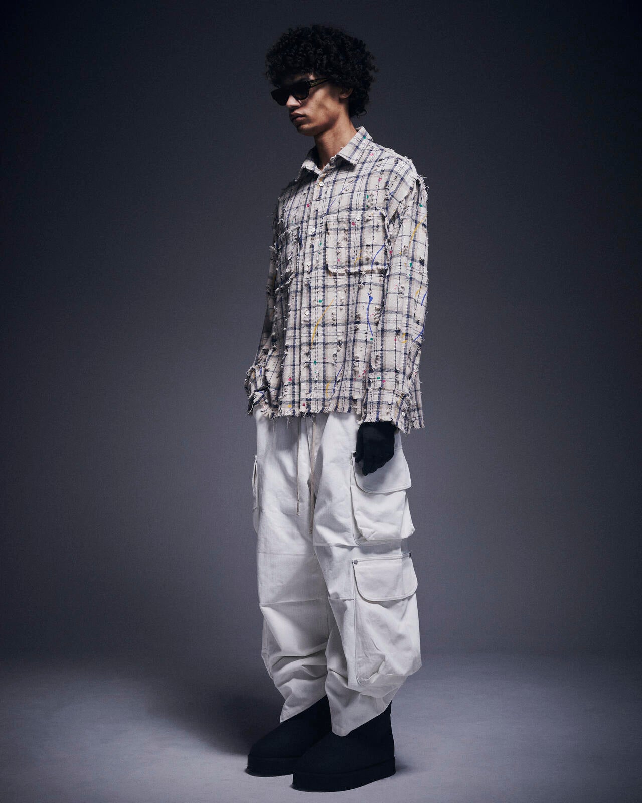 jonnlynx チェック柄タンクトップ タンクトップ付き×チェック柄》レディース 抜け感シャツ 2点セット 春