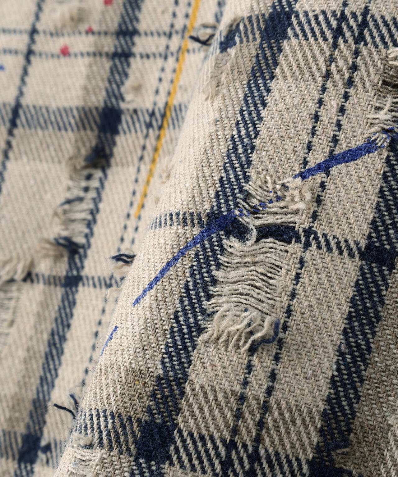 DankeSchon/ダンケシェーン/DAMAGE PAINT CHECK L/S SHIRTS | L.H.P