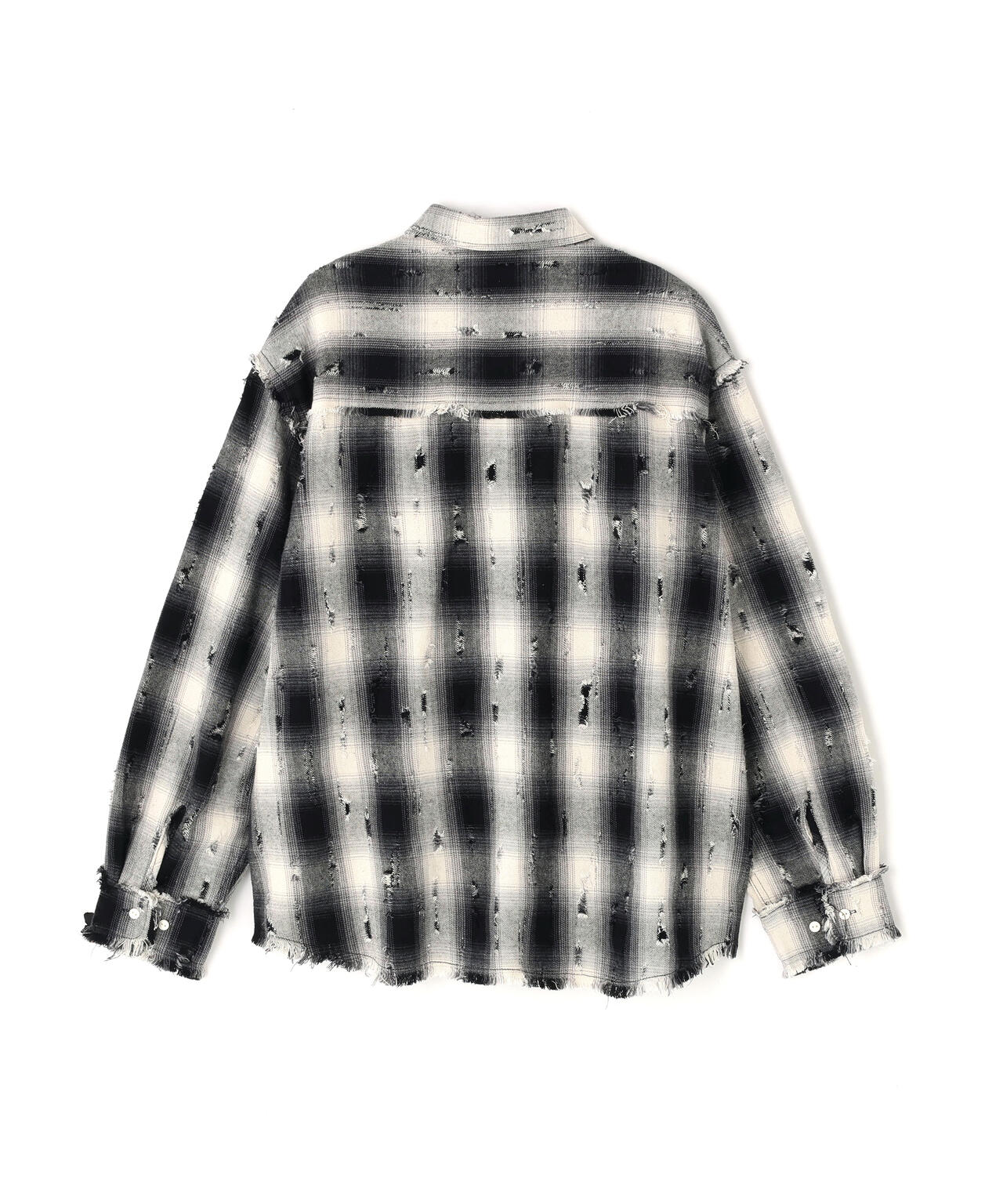DankeSchon/ダンケシェーン/DAMAGE OMBRE CHECK L/S SHIRTS