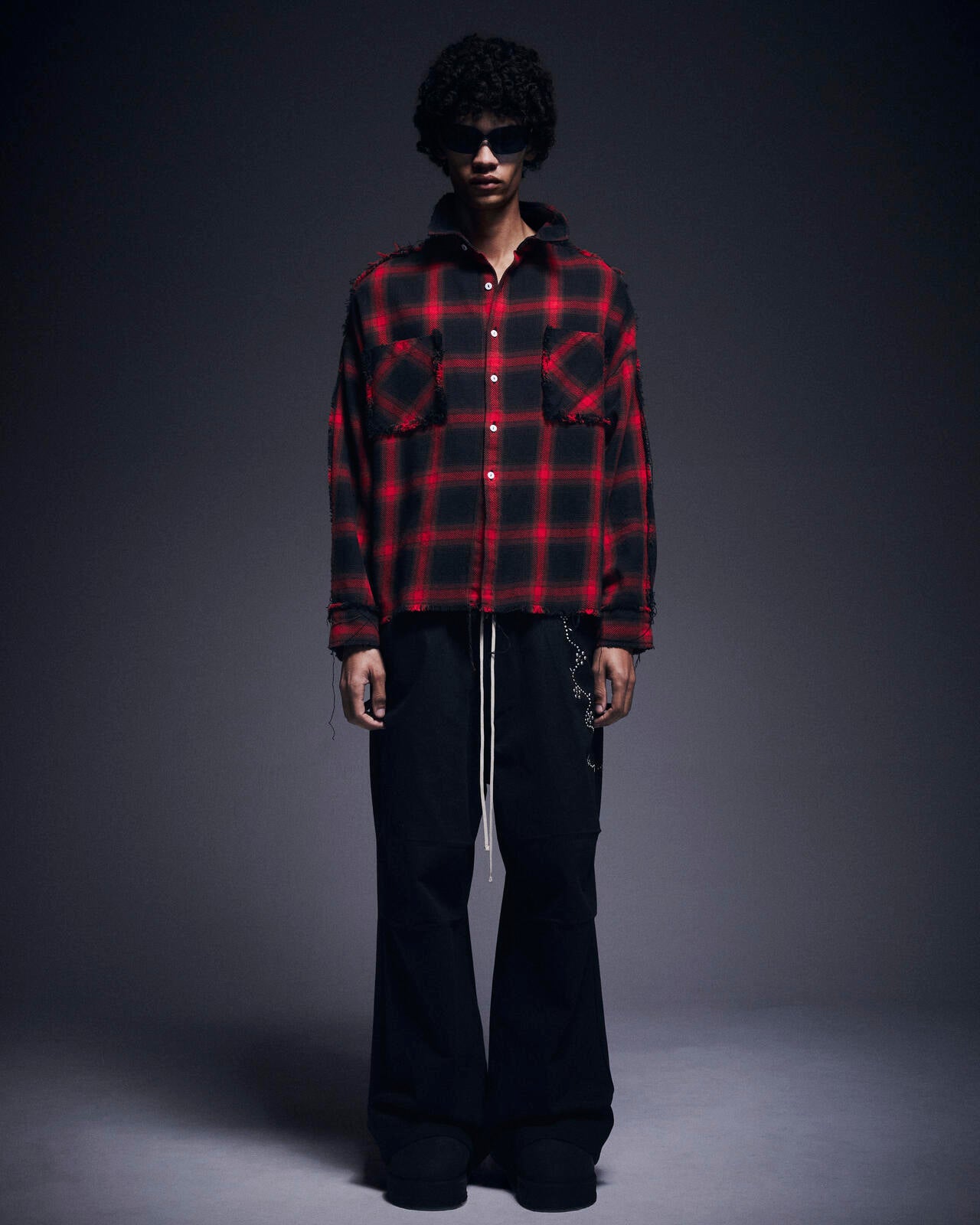 DankeSchon/ダンケシェーン/FLANNEL DAMAGE SHIRTS OMBRE