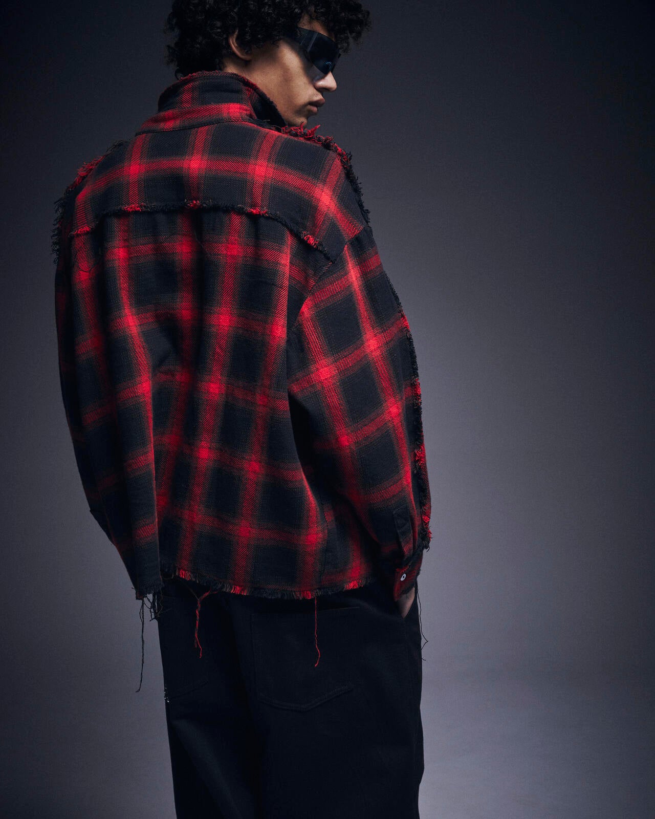 DankeSchon/ダンケシェーン/FLANNEL DAMAGE SHIRTS OMBRE