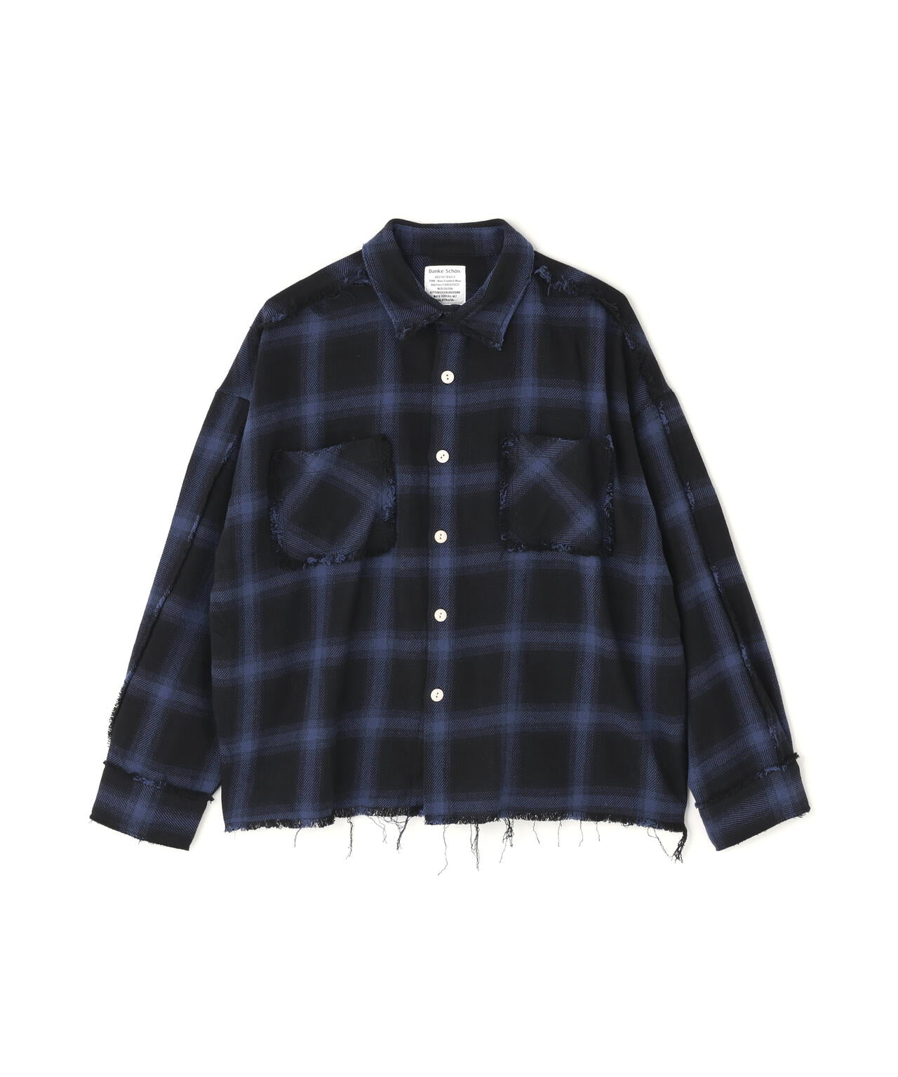DankeSchon/ダンケシェーン/FLANNEL DAMAGE SHIRTS OMBRE