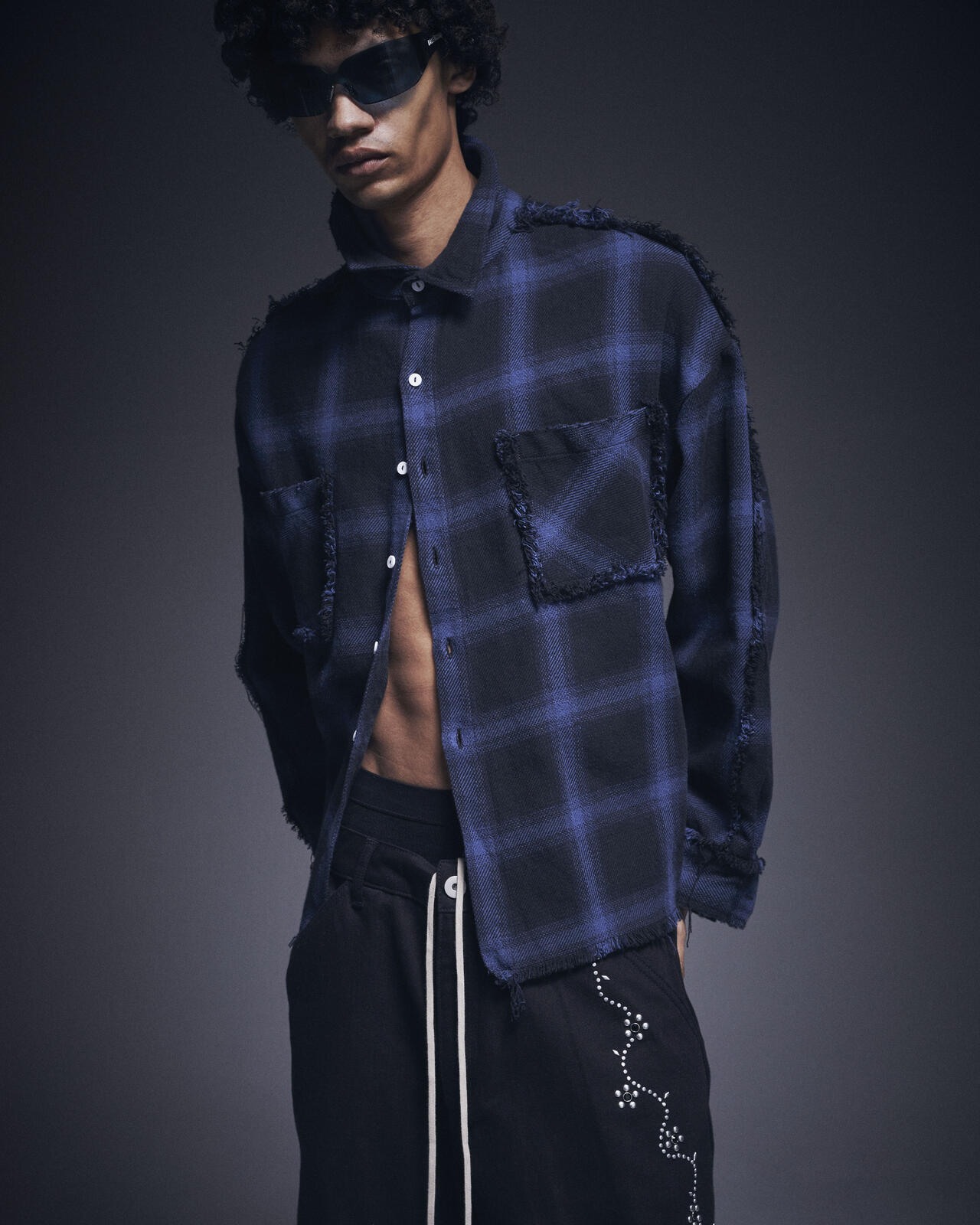 DankeSchon/ダンケシェーン/FLANNEL DAMAGE SHIRTS OMBRE