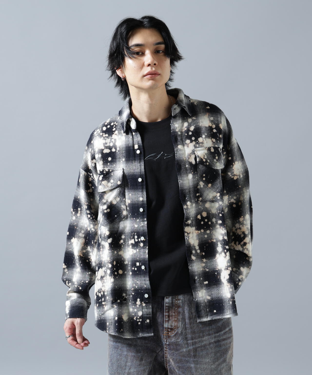値下げ【新品】WHITELAND/ホワイトランド/リバーシブルチェックシャツ WHITELAND/ホワイトランド/BLEACH CHECK SHIRTS | L.H.P