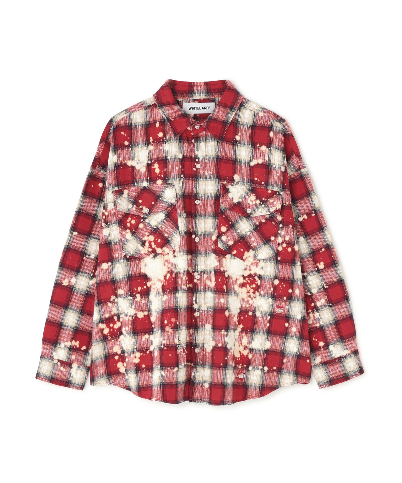 値下げ【新品】WHITELAND/ホワイトランド/リバーシブルチェックシャツ WHITELAND/ホワイトランド/BLEACH CHECK SHIRTS | L.H.P