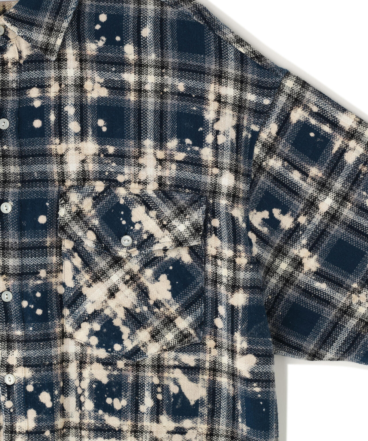 値下げ【新品】WHITELAND/ホワイトランド/リバーシブルチェックシャツ WHITELAND/ホワイトランド/BLEACH CHECK SHIRTS | L.H.P