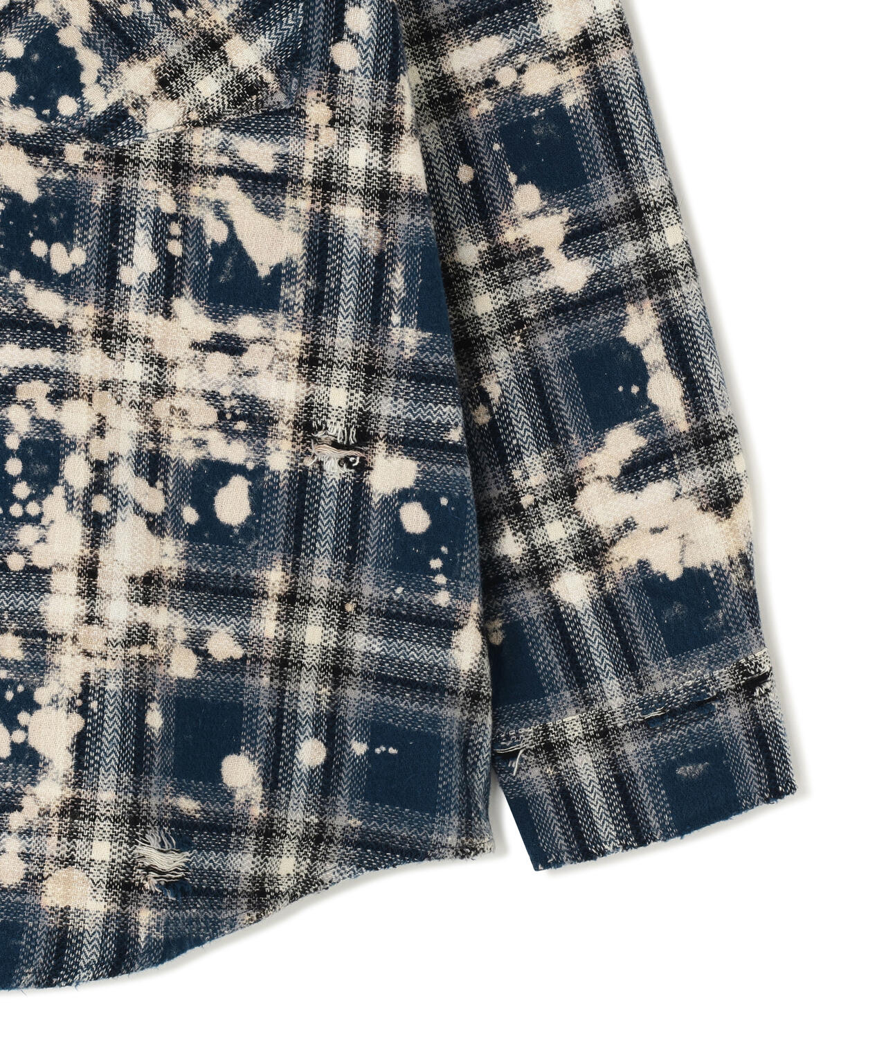 WHITELAND/ホワイトランド/BLEACH CHECK SHIRTS