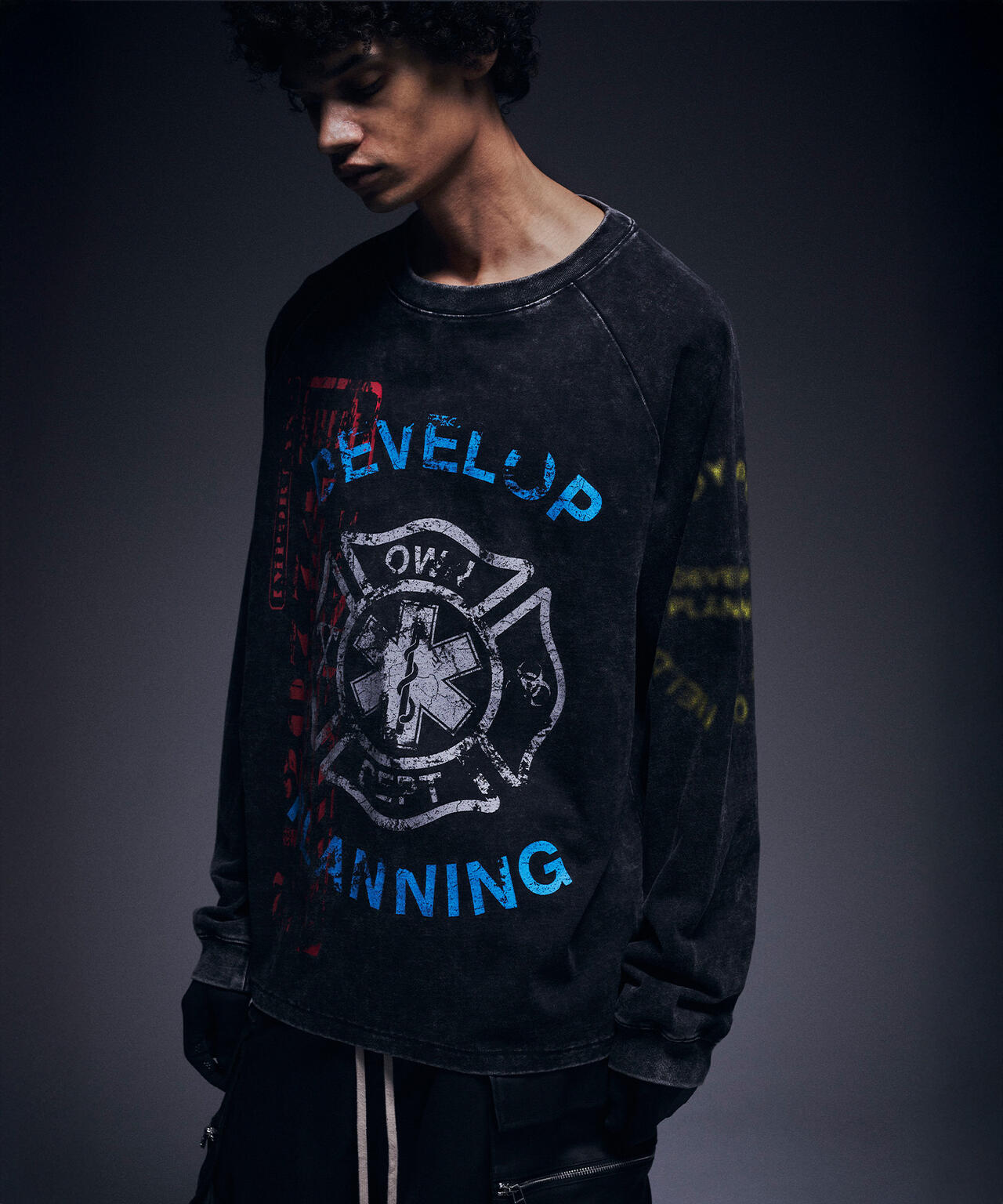 DankeSchon/ダンケシェーン/CHEMICAL RAGLAN LST FENTANYL