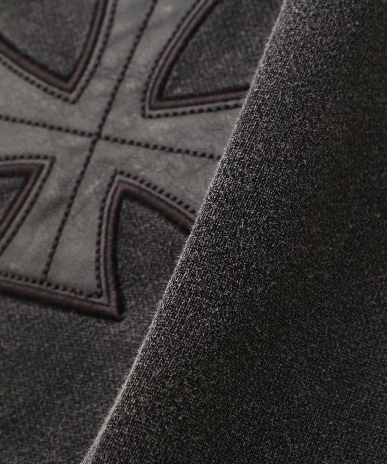 UNKNOWNLONDON/アンノウンロンドン/【LHP EXCLUSIVE】LEATHER CROSS ZIP HOODIE