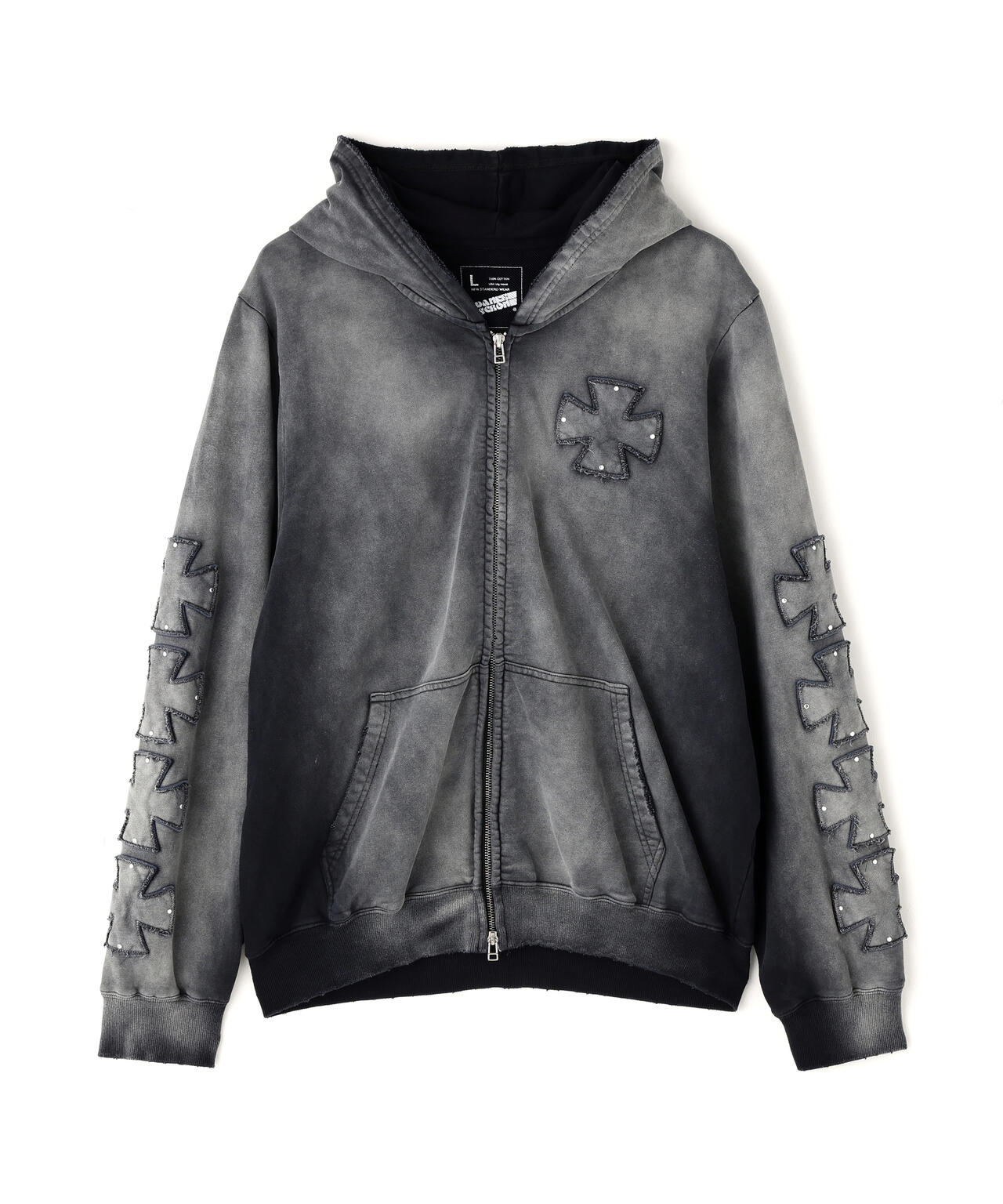 DankeSchon/ダンケシェーン/SPRAY PIGMENT SWEAT ZIP HOODIE | L.H.P